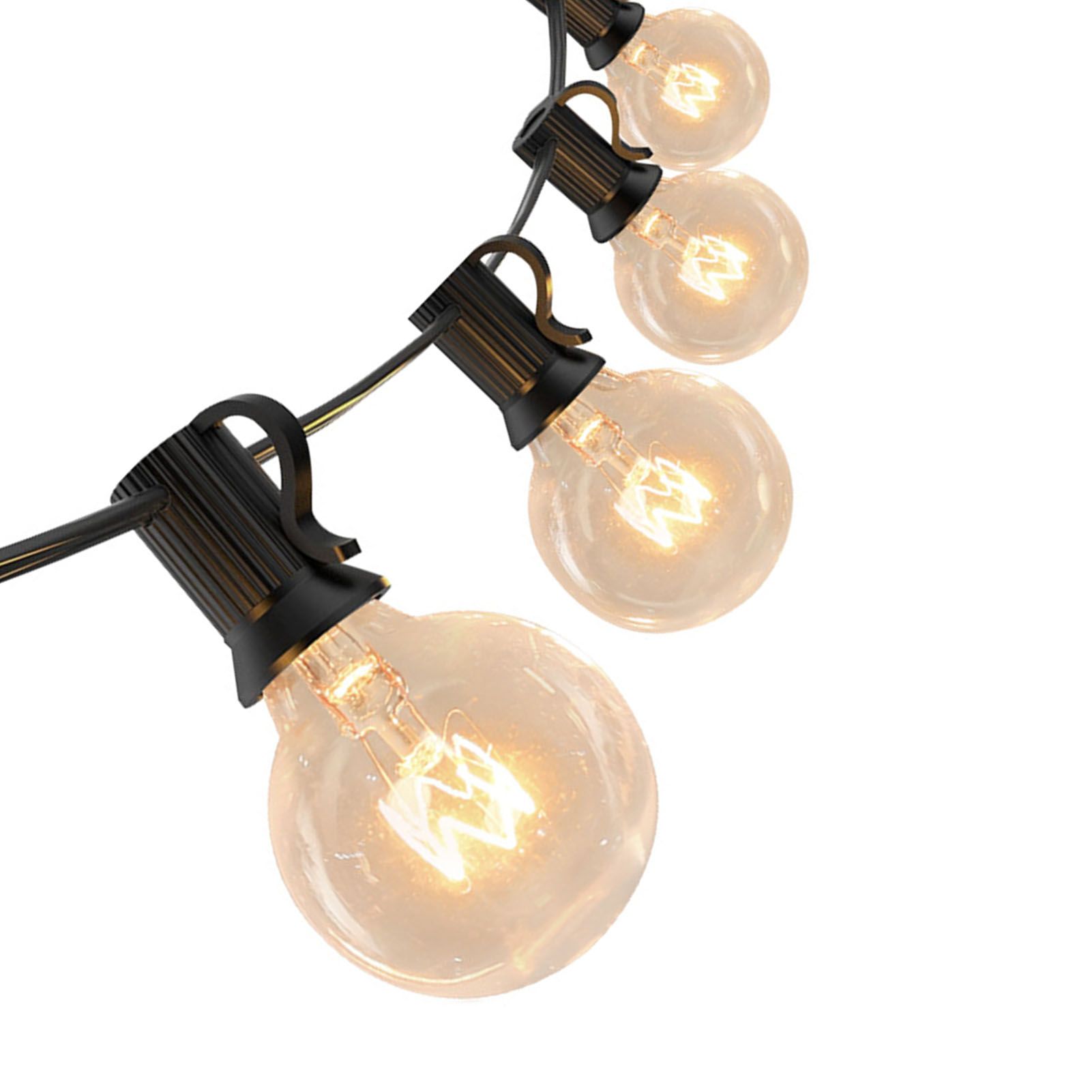 String Light IP44 Waterproof 50FT 50 Bulbs 4 Spare Bulbs Plug in G40 Tungsten view 6