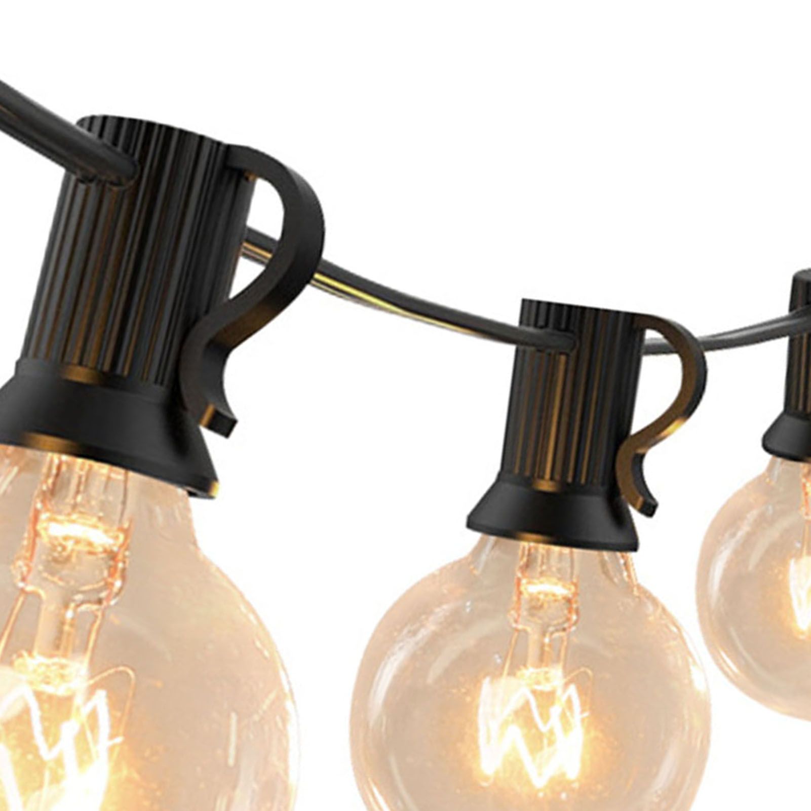 String Light IP44 Waterproof 50FT 50 Bulbs 4 Spare Bulbs Plug in G40 Tungsten view 7