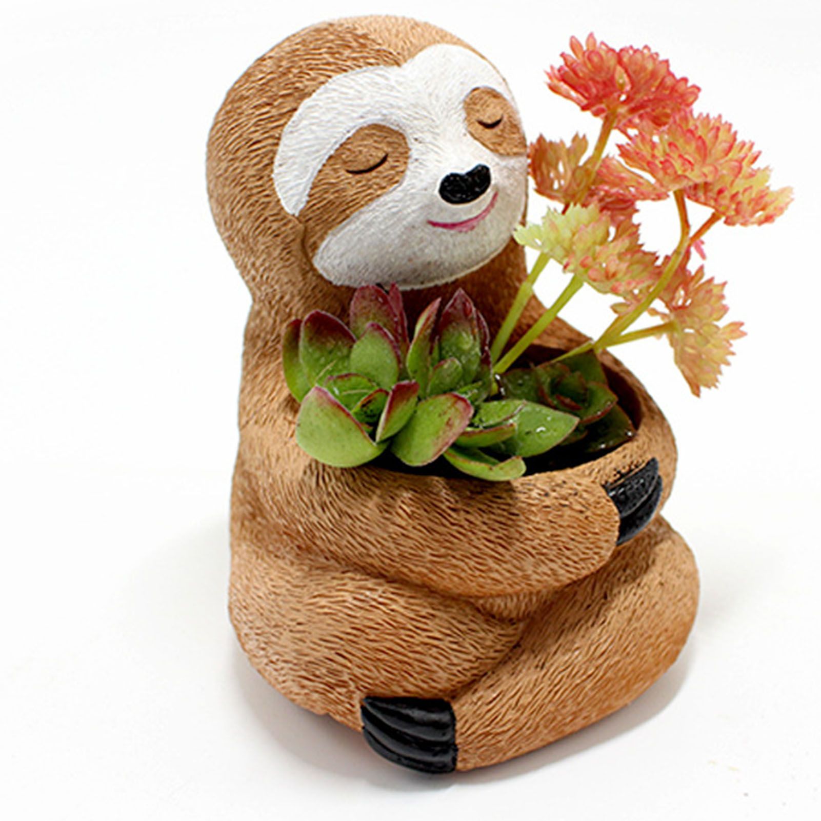 Sloth Flower Pot Ornaments Innovative Resin Succulent Pots Planter Desktop view 4