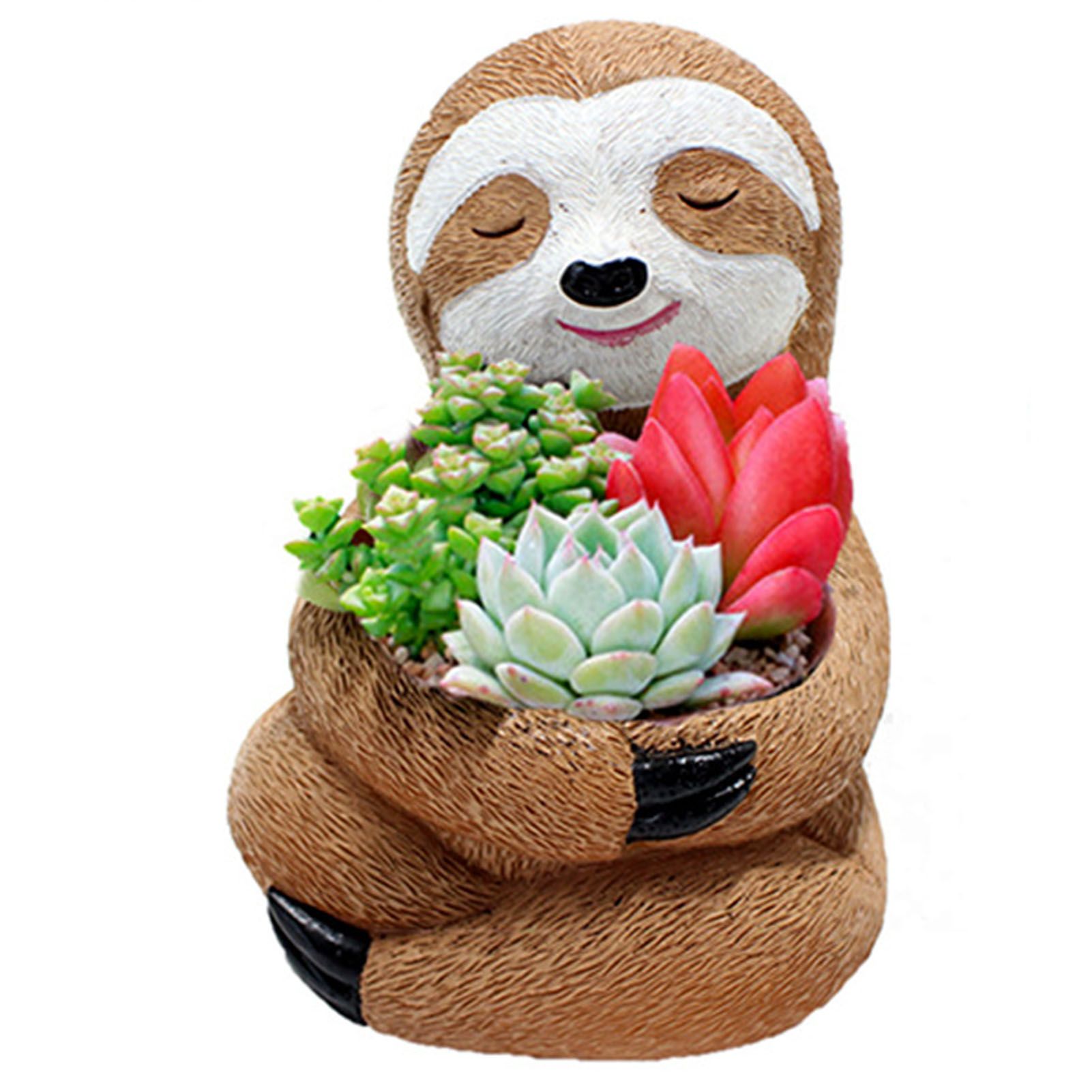 Sloth Flower Pot Ornaments Innovative Resin Succulent Pots Planter Desktop view 6