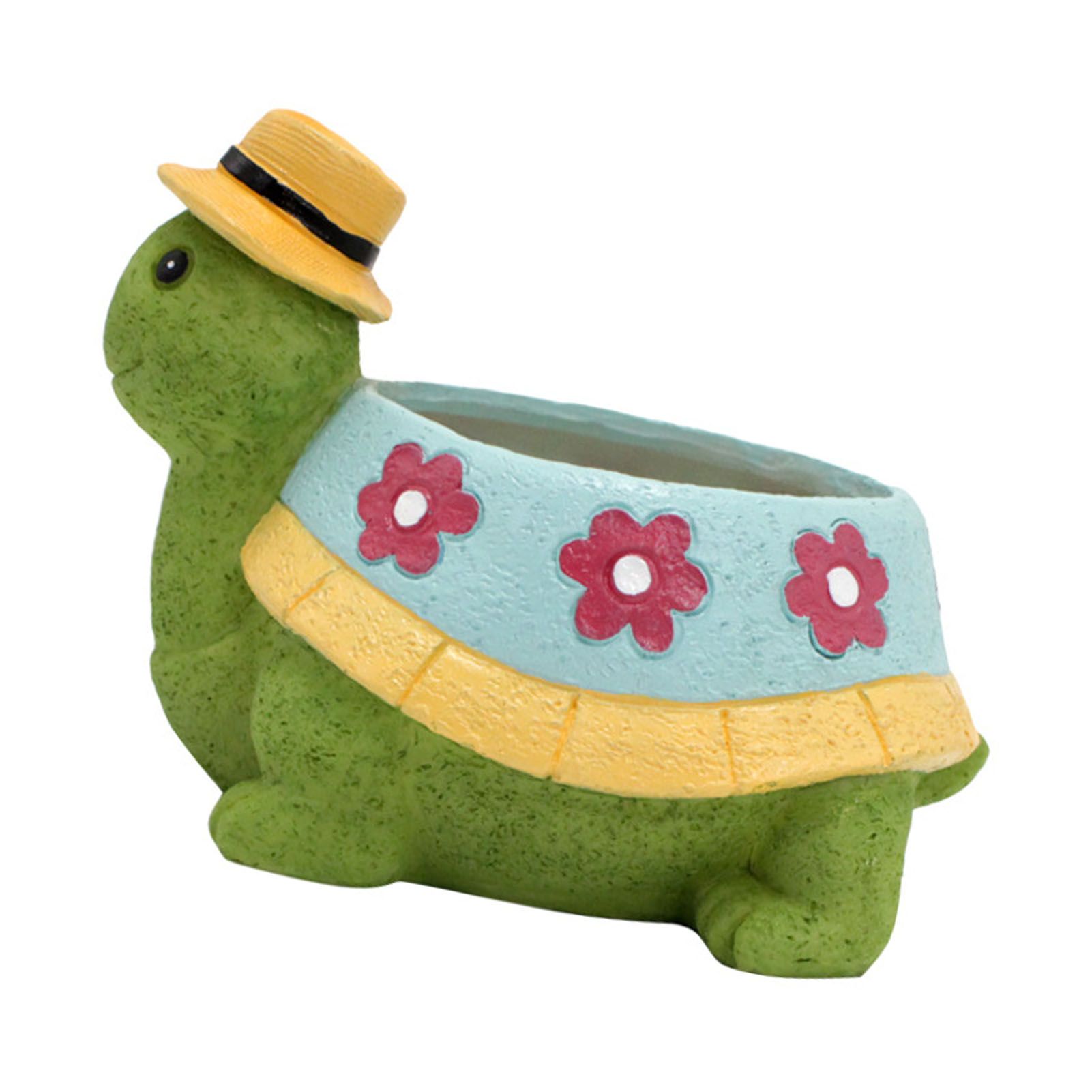 Turtle Planter Cute Animal Landscape Decorative Flower Pot Resin Succulent Pot — image 1