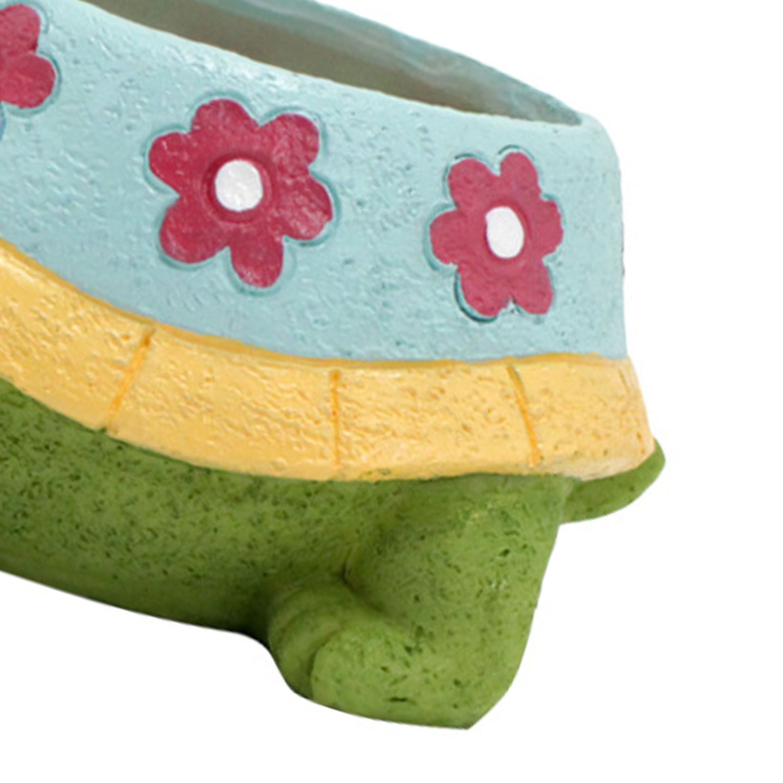 Turtle Planter Cute Animal Landscape Decorative Flower Pot Resin Succulent Pot view 7