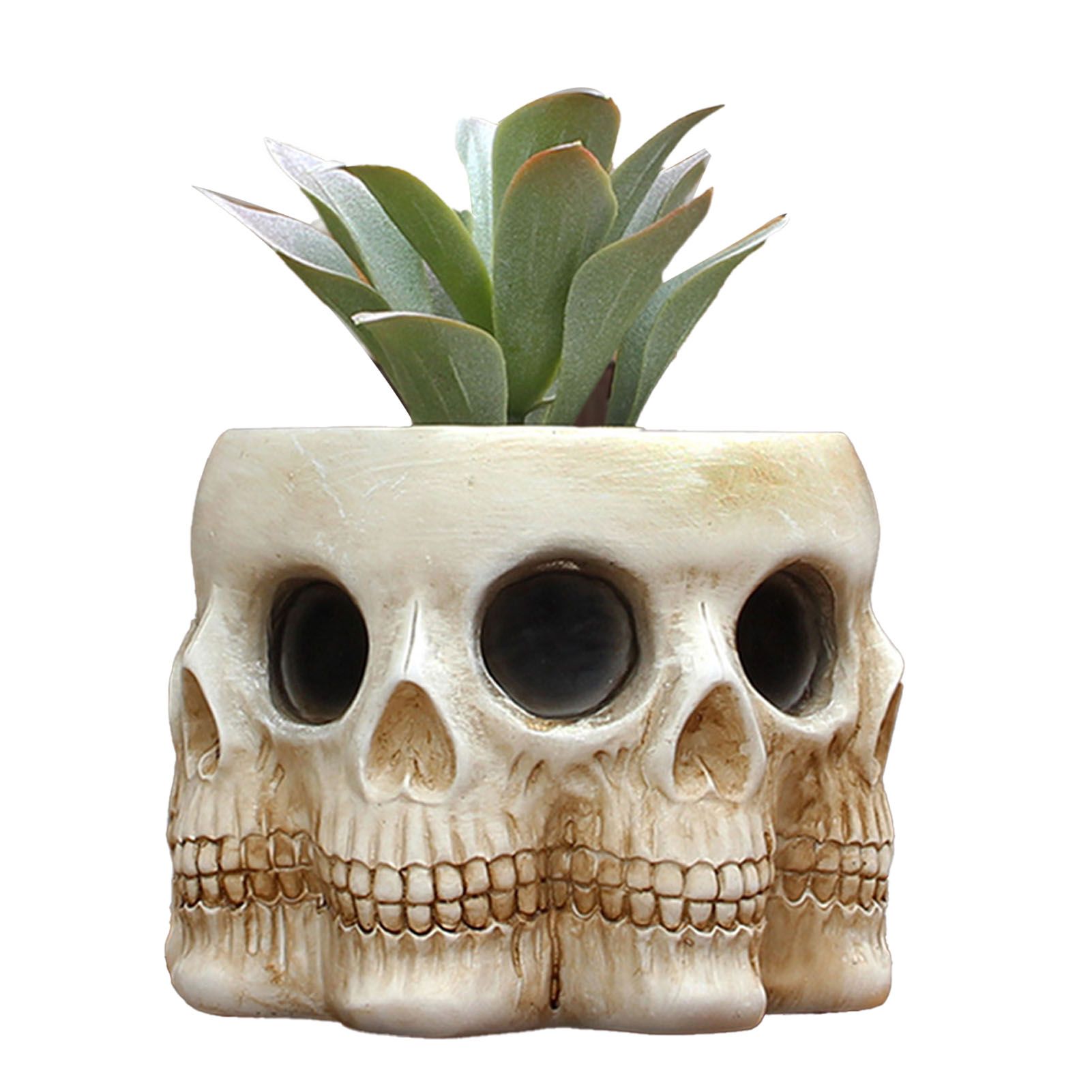 Multifaceted Skull Planter Ornaments Resin Home Garden Horror Skull Decoration — image 1