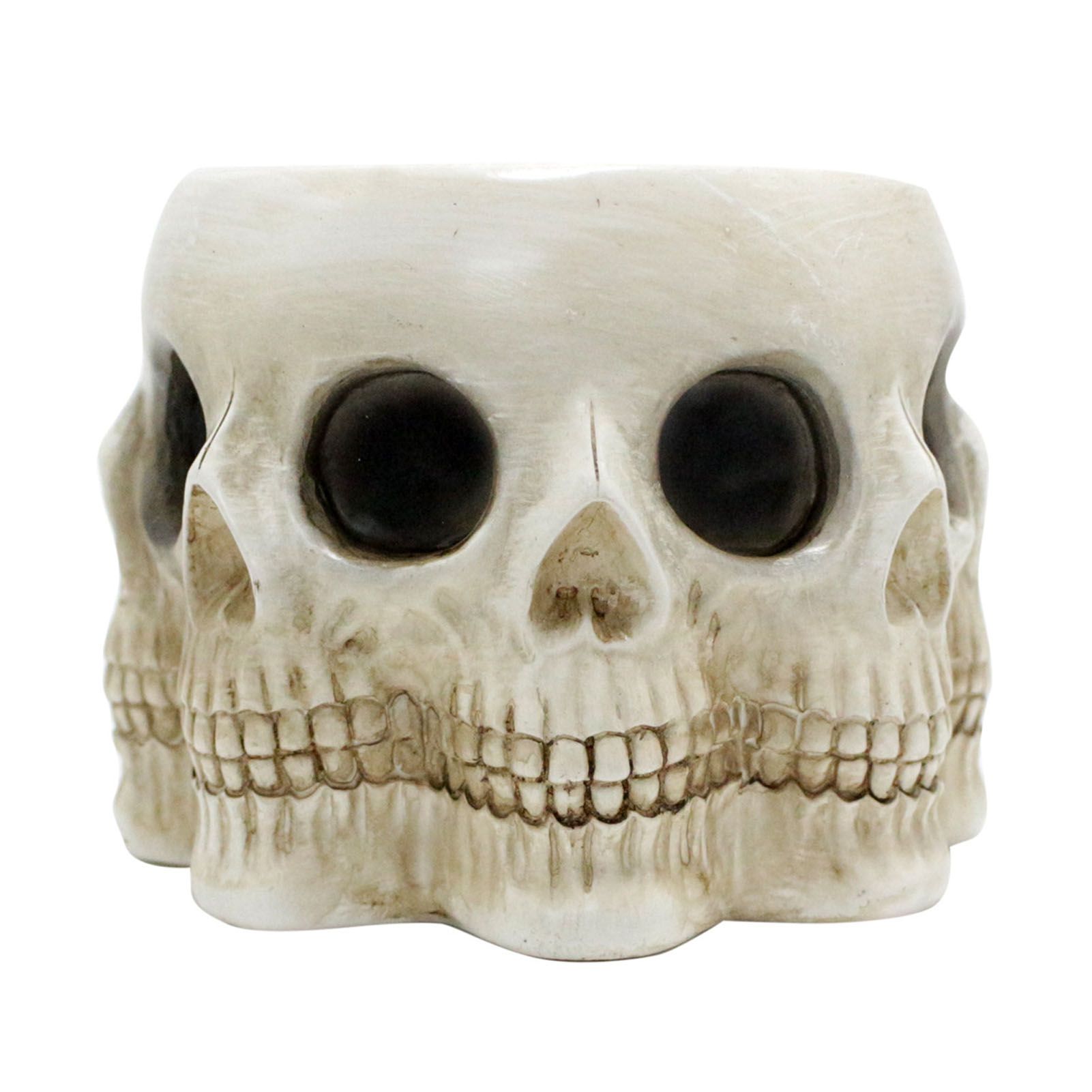 Multifaceted Skull Planter Ornaments Resin Home Garden Horror Skull Decoration view 3