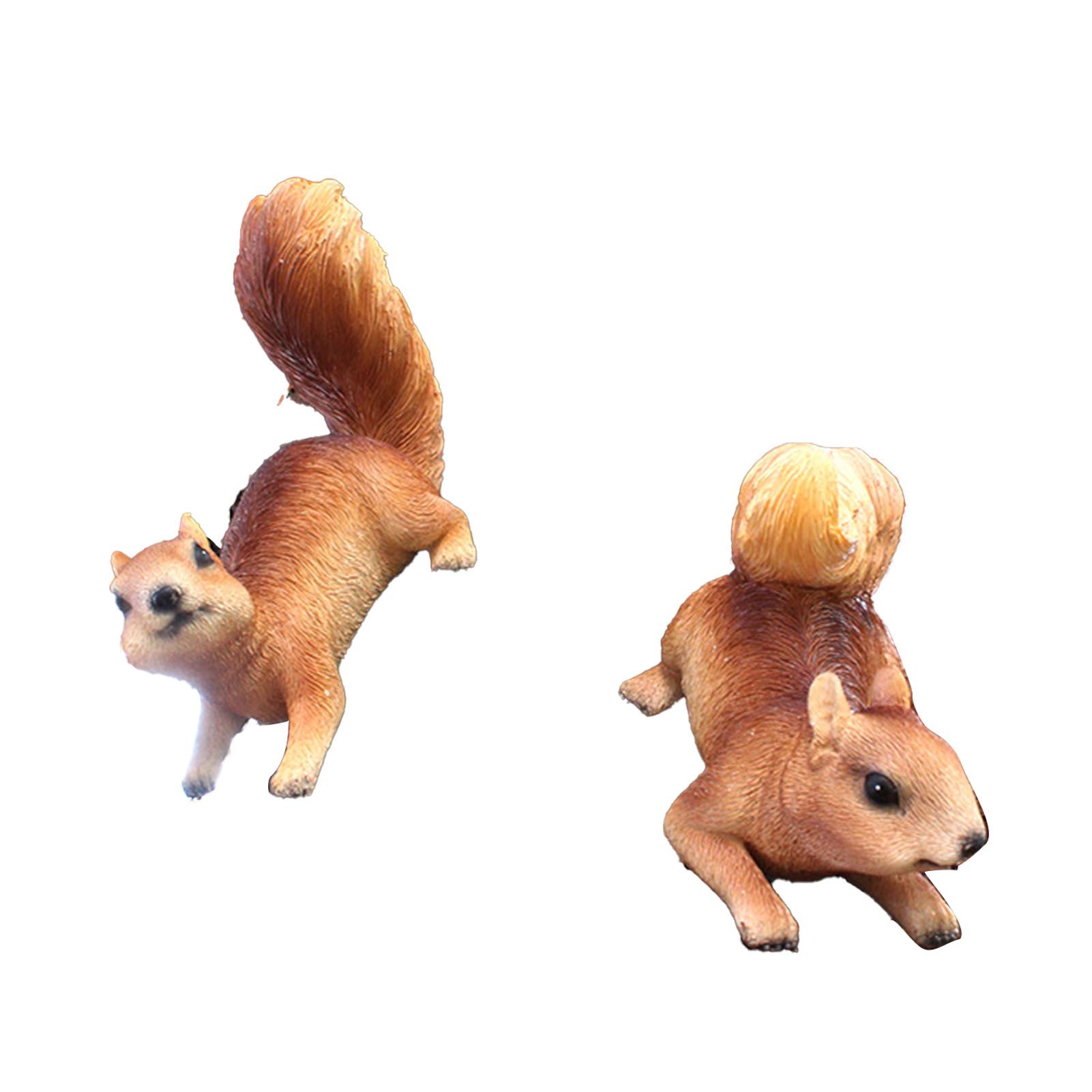 Resin Animal Squirrels Model Cute Squirrel Hanging Statues for Garden Outdoor view 4