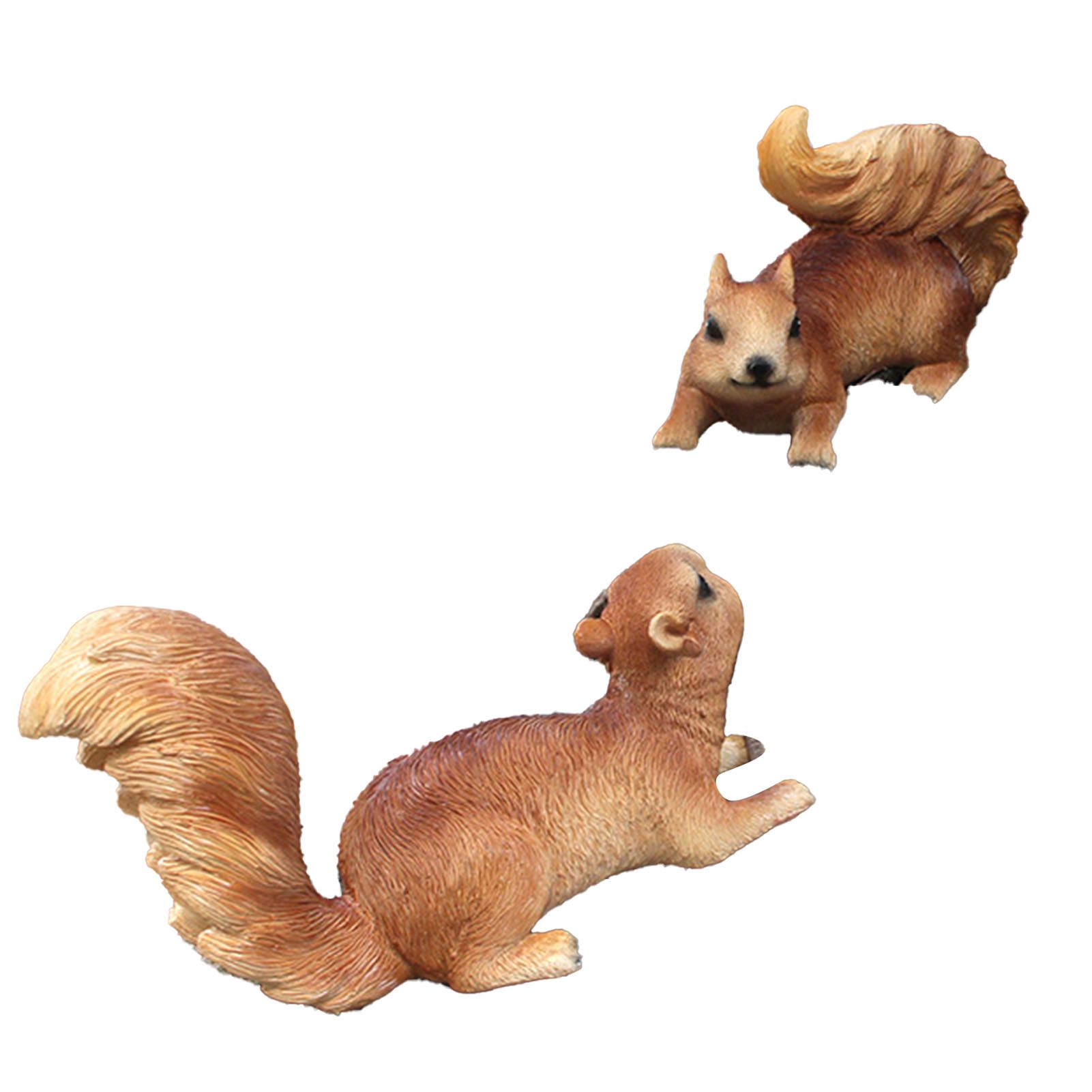 Resin Animal Squirrels Model Cute Squirrel Hanging Statues for Garden Outdoor view 6