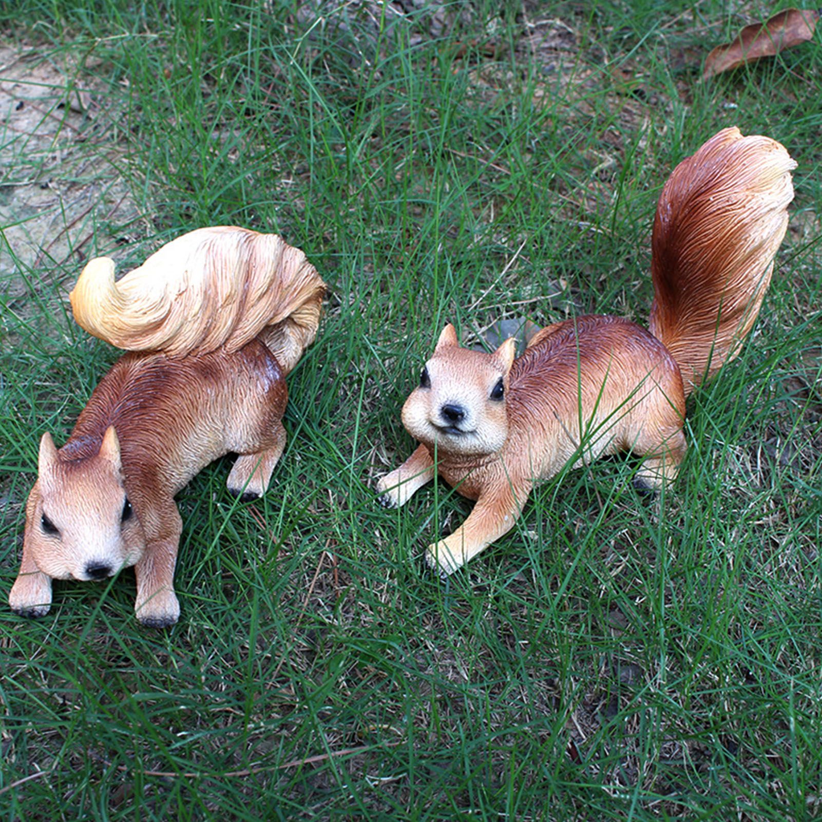 Resin Animal Squirrels Model Cute Squirrel Hanging Statues for Garden Outdoor view 8
