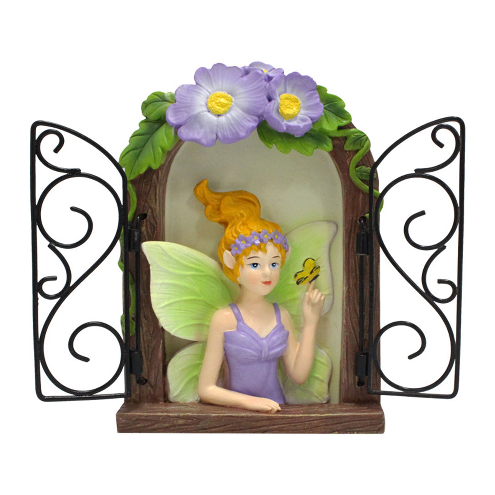 Lovely Resin Figurines Flower Fairy Micro Landscape Decoration Glow in The view 3