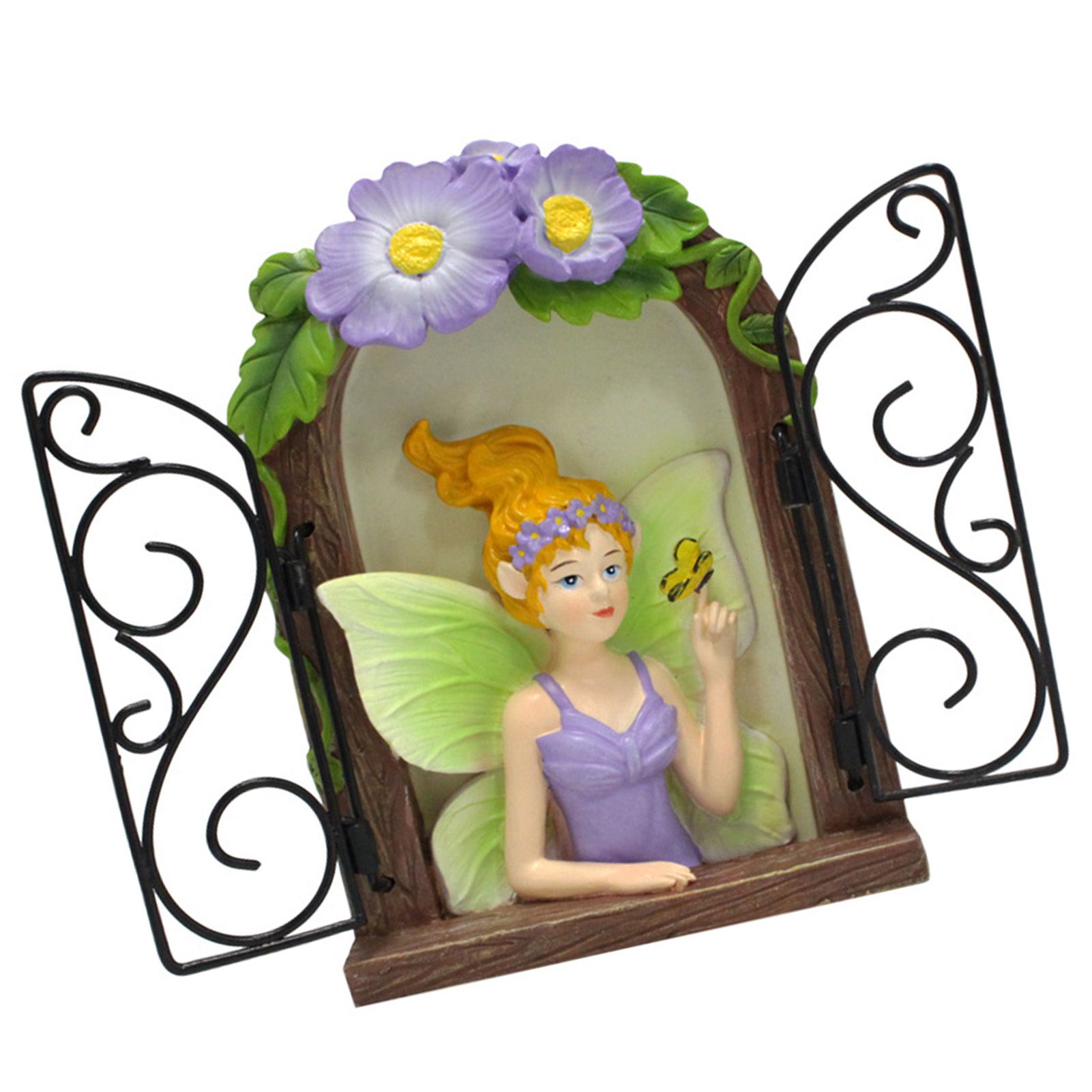 Lovely Resin Figurines Flower Fairy Micro Landscape Decoration Glow in The view 4