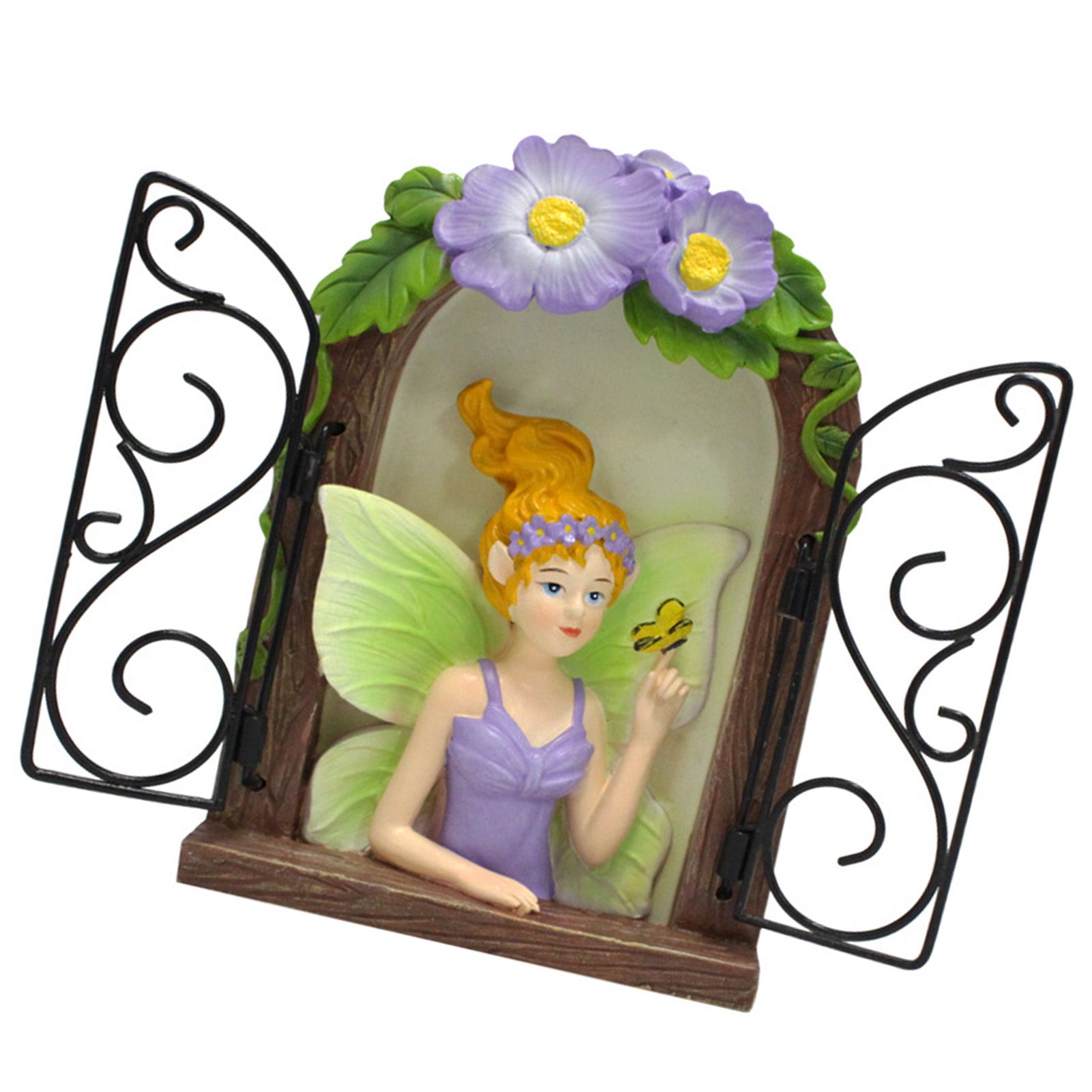 Lovely Resin Figurines Flower Fairy Micro Landscape Decoration Glow in The view 6