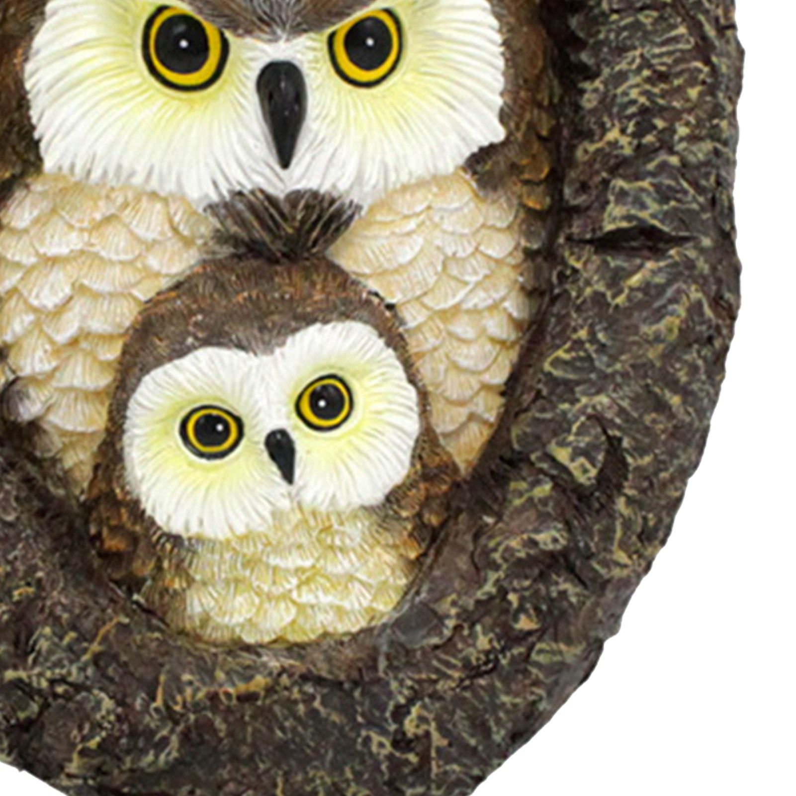 Owl Tree Hugger Outdoor Decor Whimsical Sculpture Garden Statue Yard Art view 2