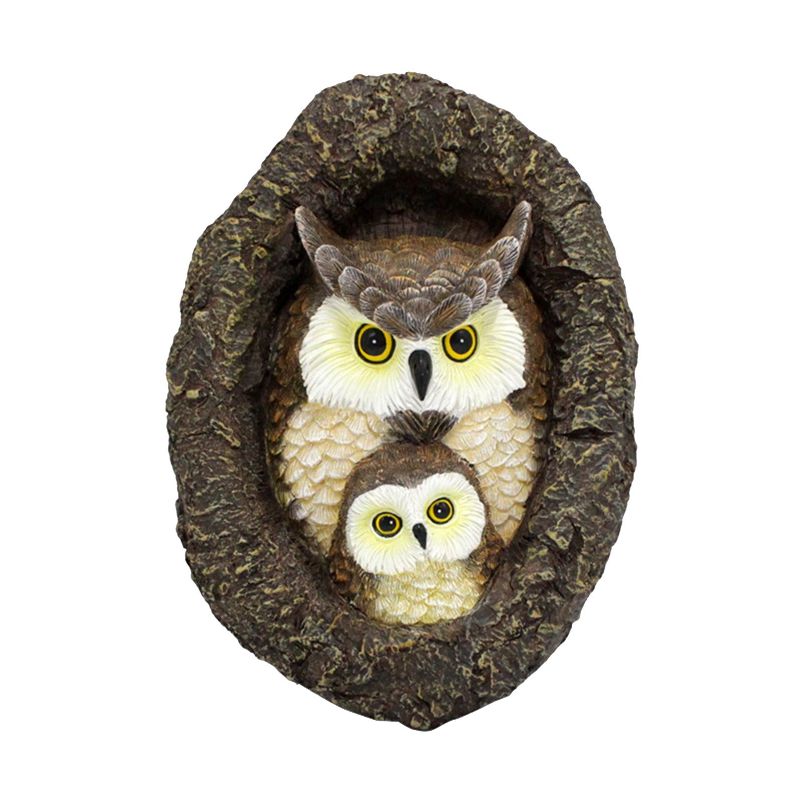 Owl Tree Hugger Outdoor Decor Whimsical Sculpture Garden Statue Yard Art view 3