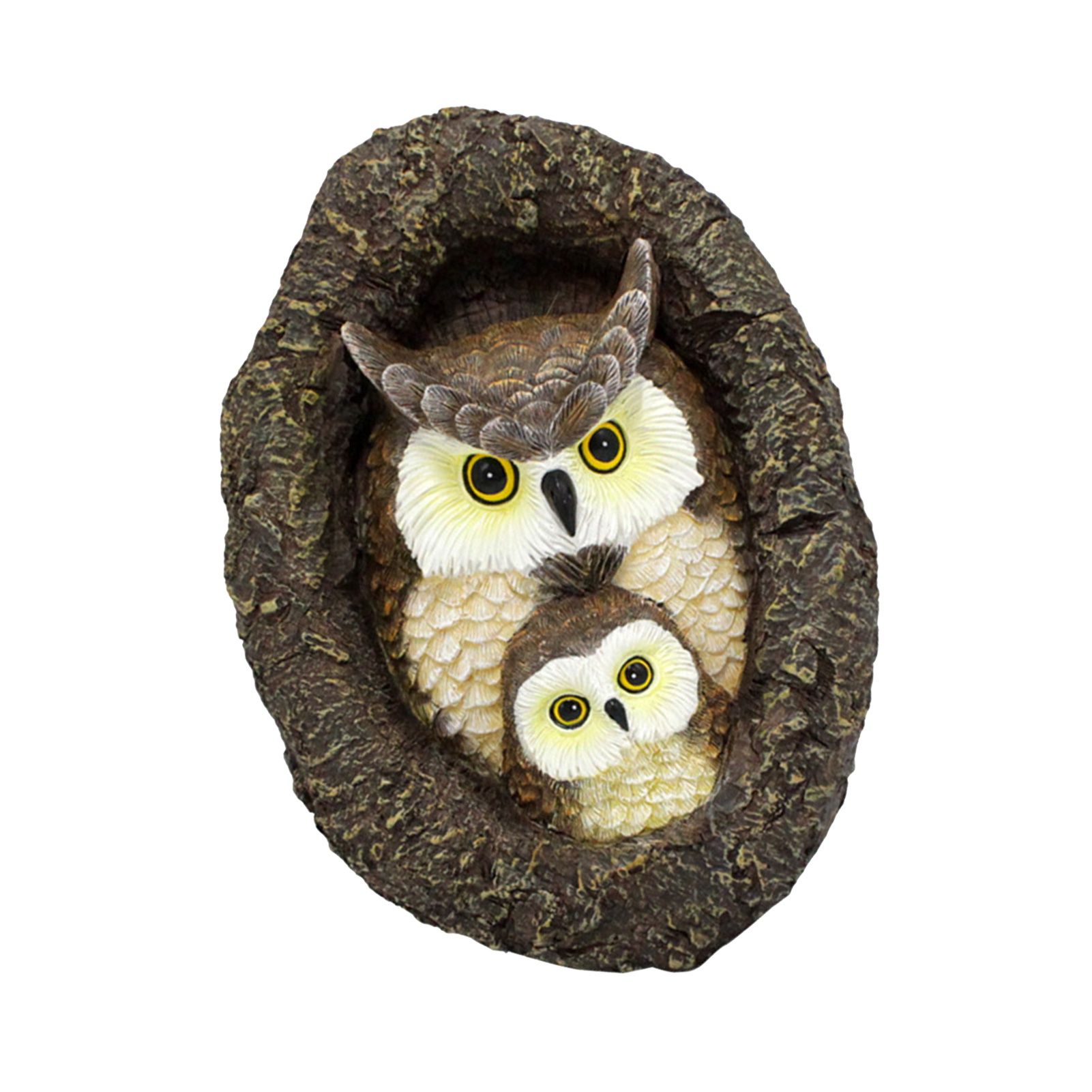 Owl Tree Hugger Outdoor Decor Whimsical Sculpture Garden Statue Yard Art view 4