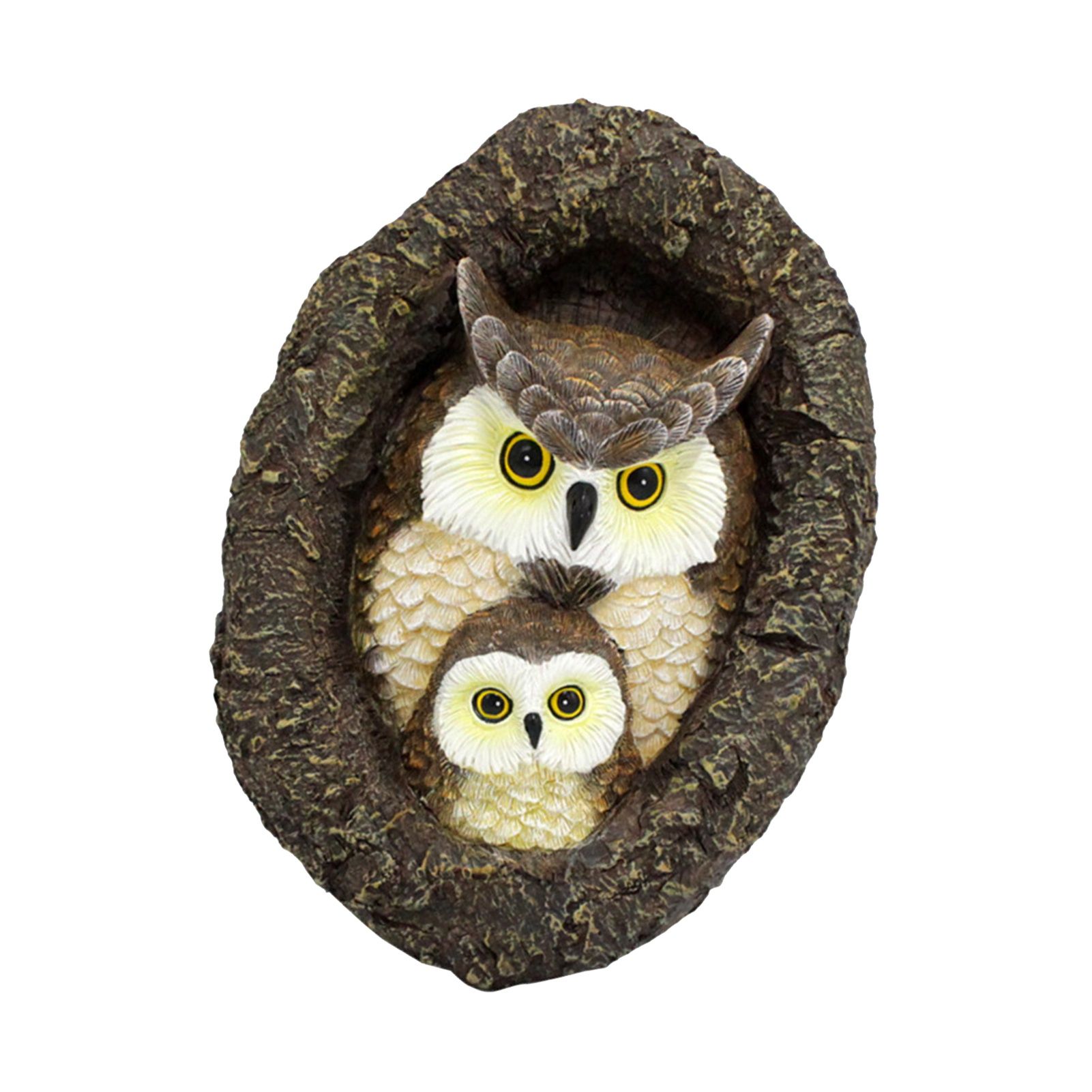 Owl Tree Hugger Outdoor Decor Whimsical Sculpture Garden Statue Yard Art view 6