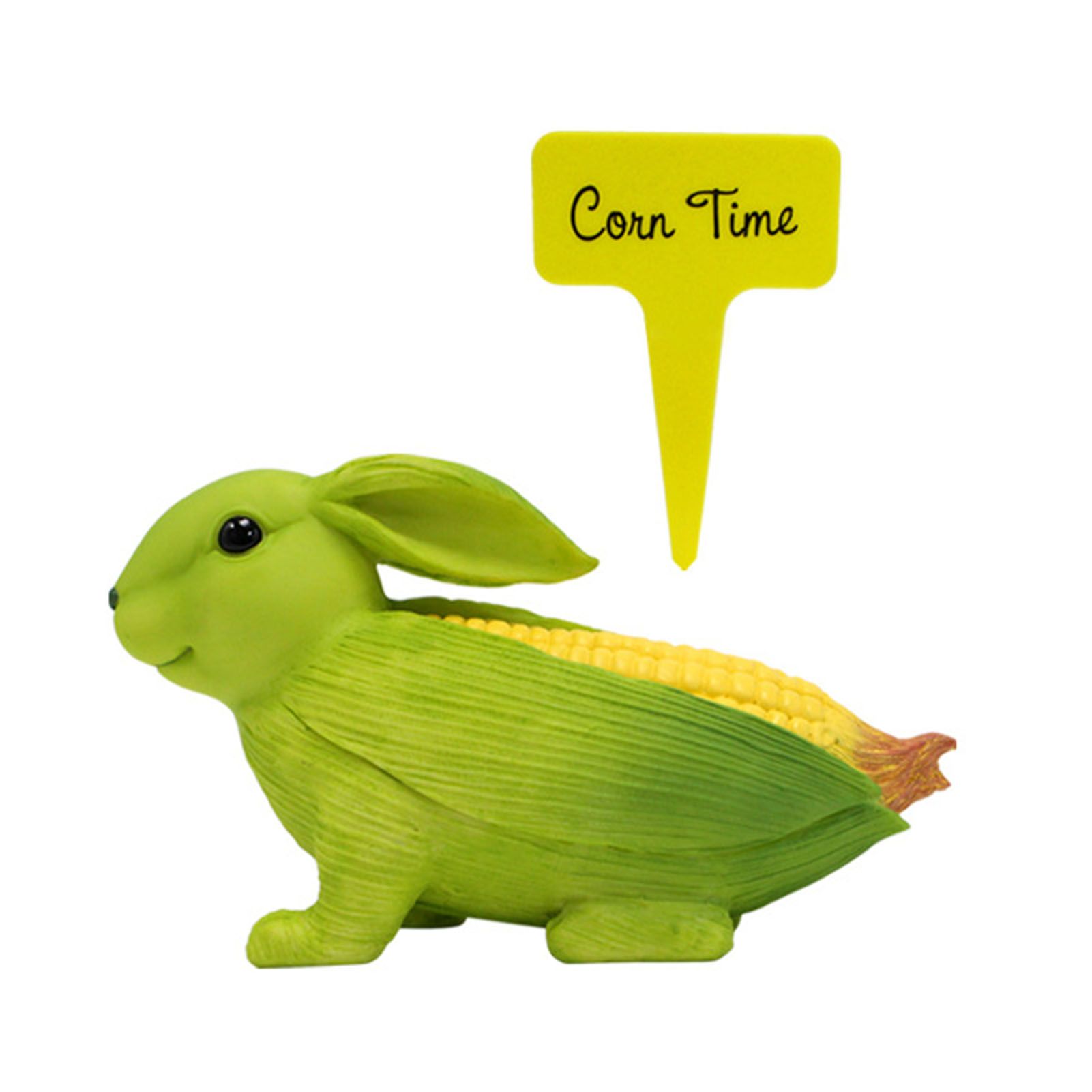 Rabbit Garden Statue Cute Adorable Outdoor Corn Bunny Resin Figurines for view 2