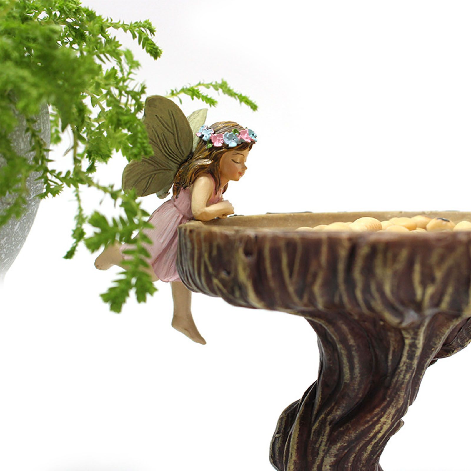 Flower Fairy Bird Feeder Synthetic Resin Decorative Standing Bird Feeder for view 2