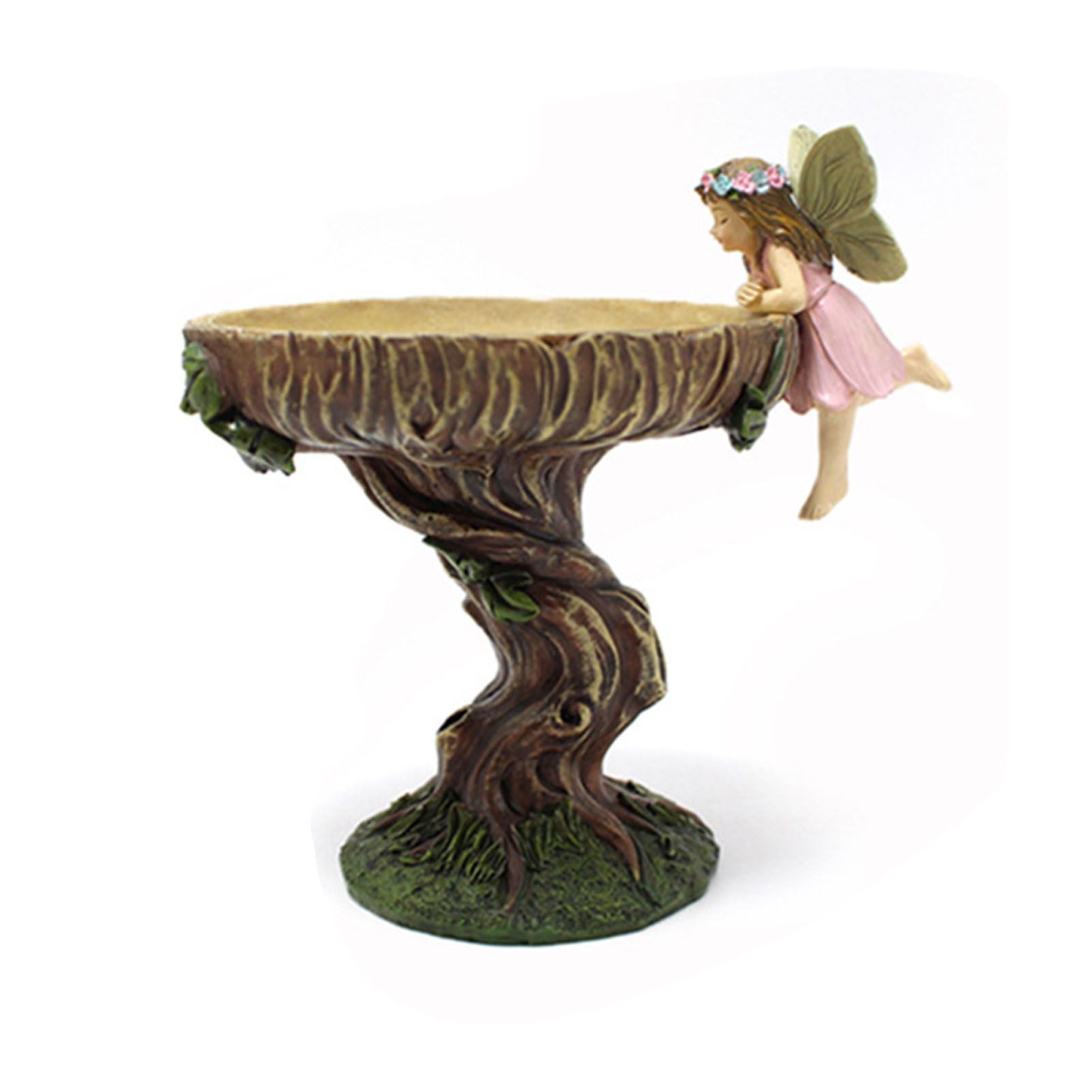 Flower Fairy Bird Feeder Synthetic Resin Decorative Standing Bird Feeder for view 3