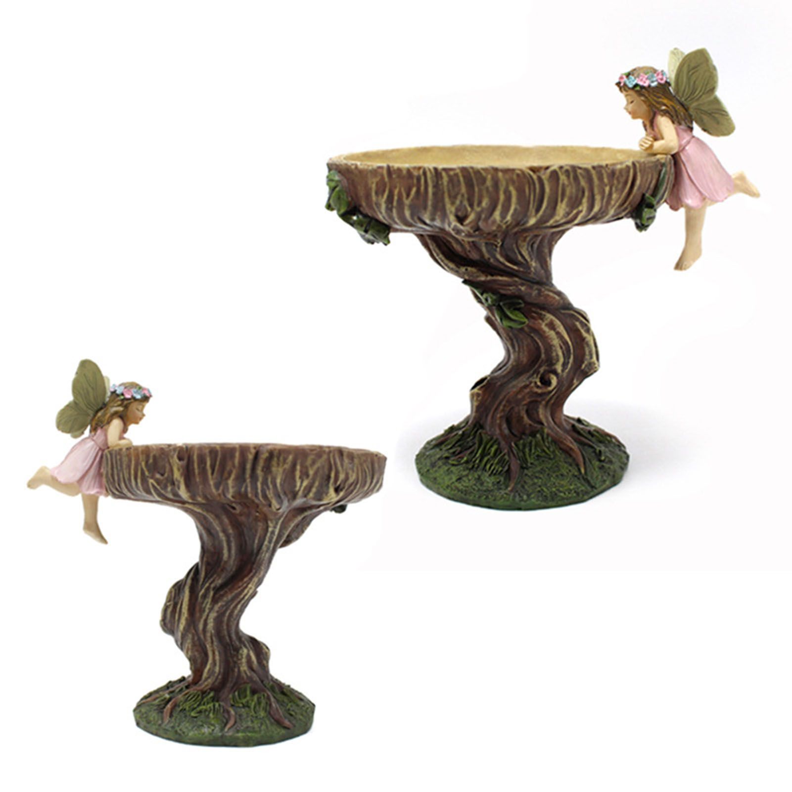 Flower Fairy Bird Feeder Synthetic Resin Decorative Standing Bird Feeder for view 4