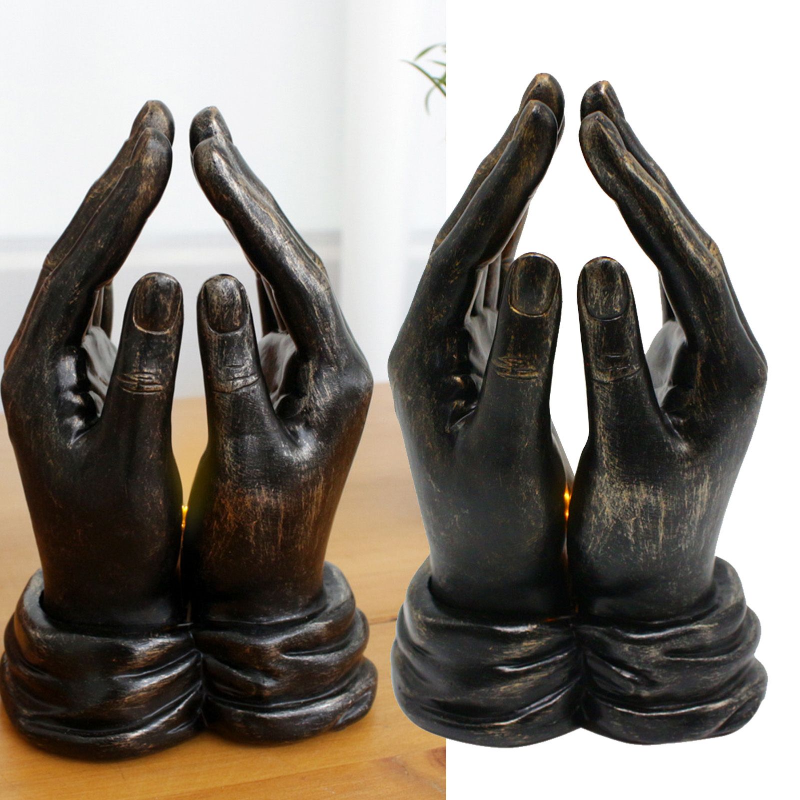 Praying Hands Figurine Statue Synthetic Resin Hand Gesture Praying Ornament view 9