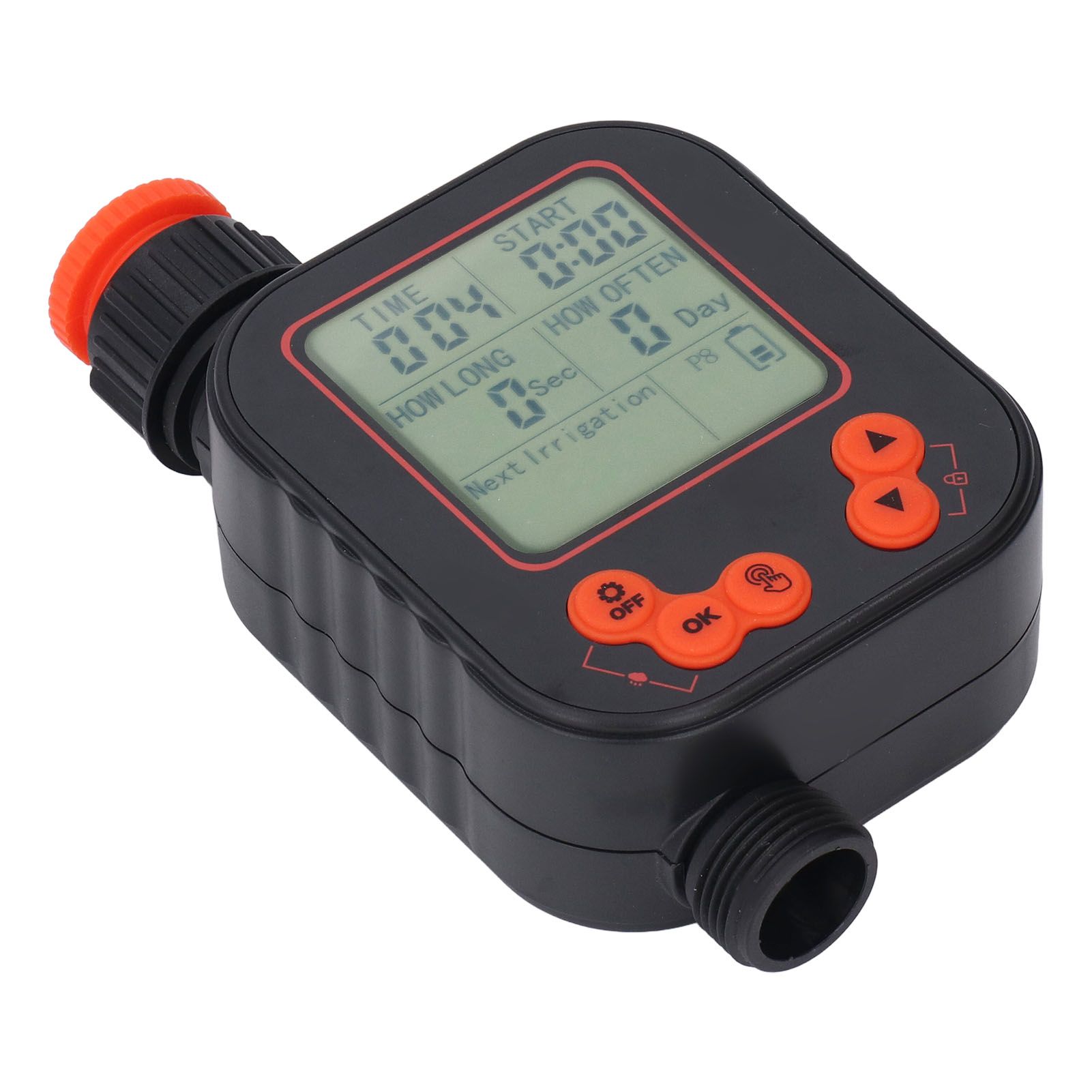 Automatic Watering Timer G3/4 Female Thread Programmable LCD Display Digital view 11