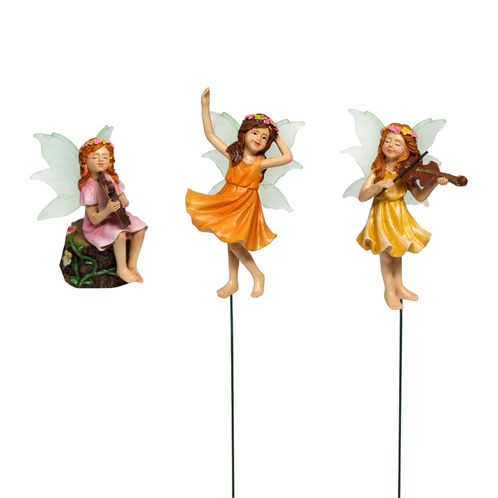 Flower Fairy Ornament Luminous Resin Innovative Waterproof Garden Flower Fairy view 3