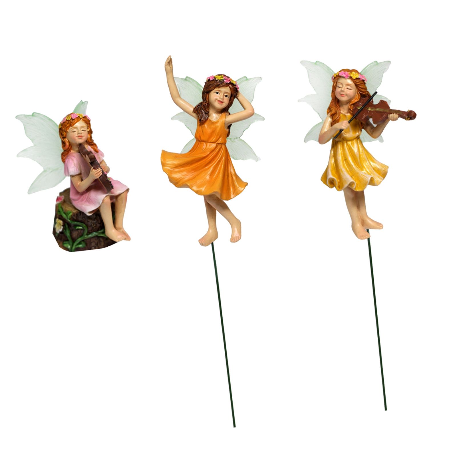 Flower Fairy Ornament Luminous Resin Innovative Waterproof Garden Flower Fairy view 4
