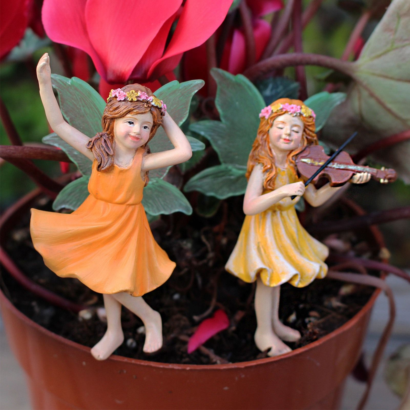 Flower Fairy Ornament Luminous Resin Innovative Waterproof Garden Flower Fairy view 8