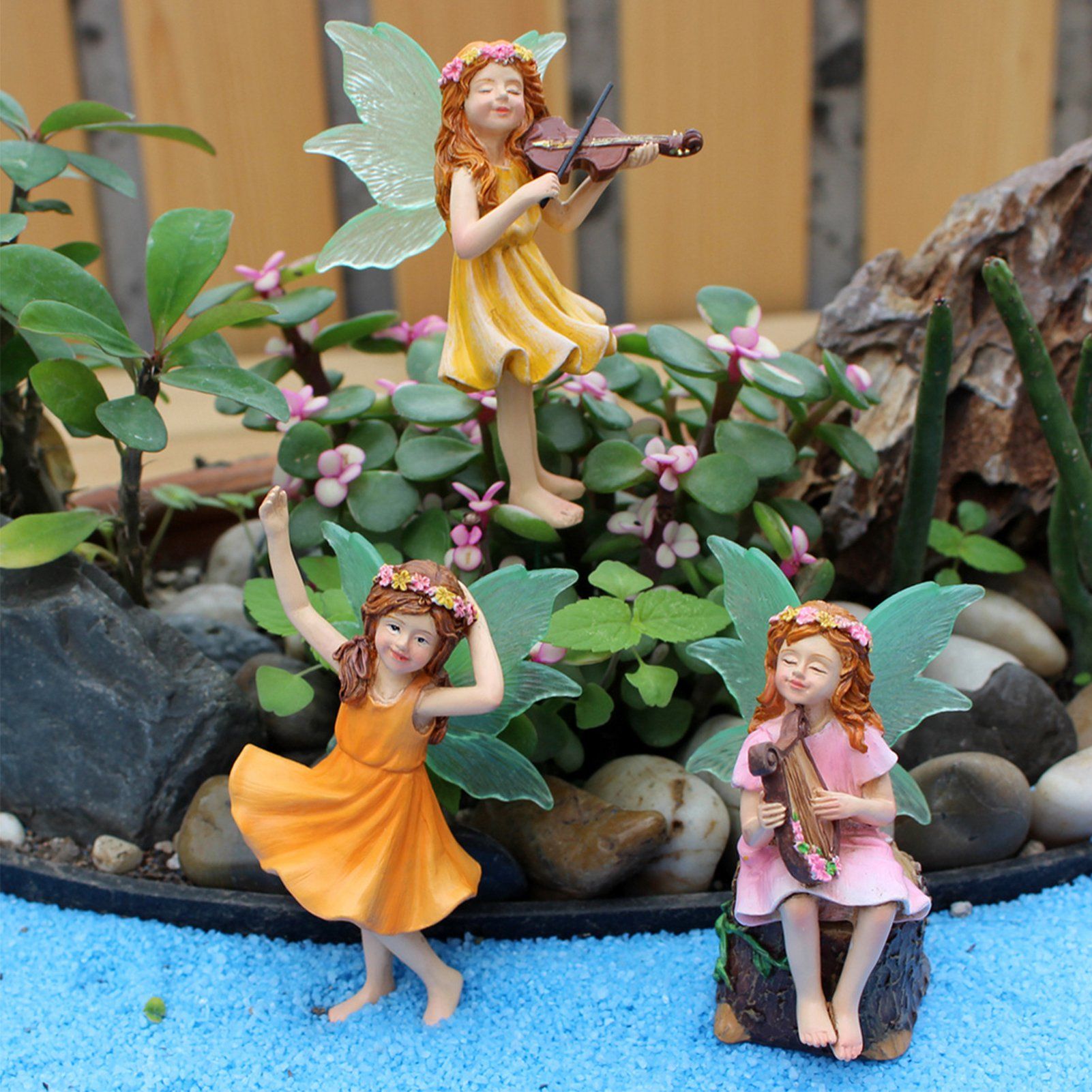 Flower Fairy Ornament Luminous Resin Innovative Waterproof Garden Flower Fairy view 9