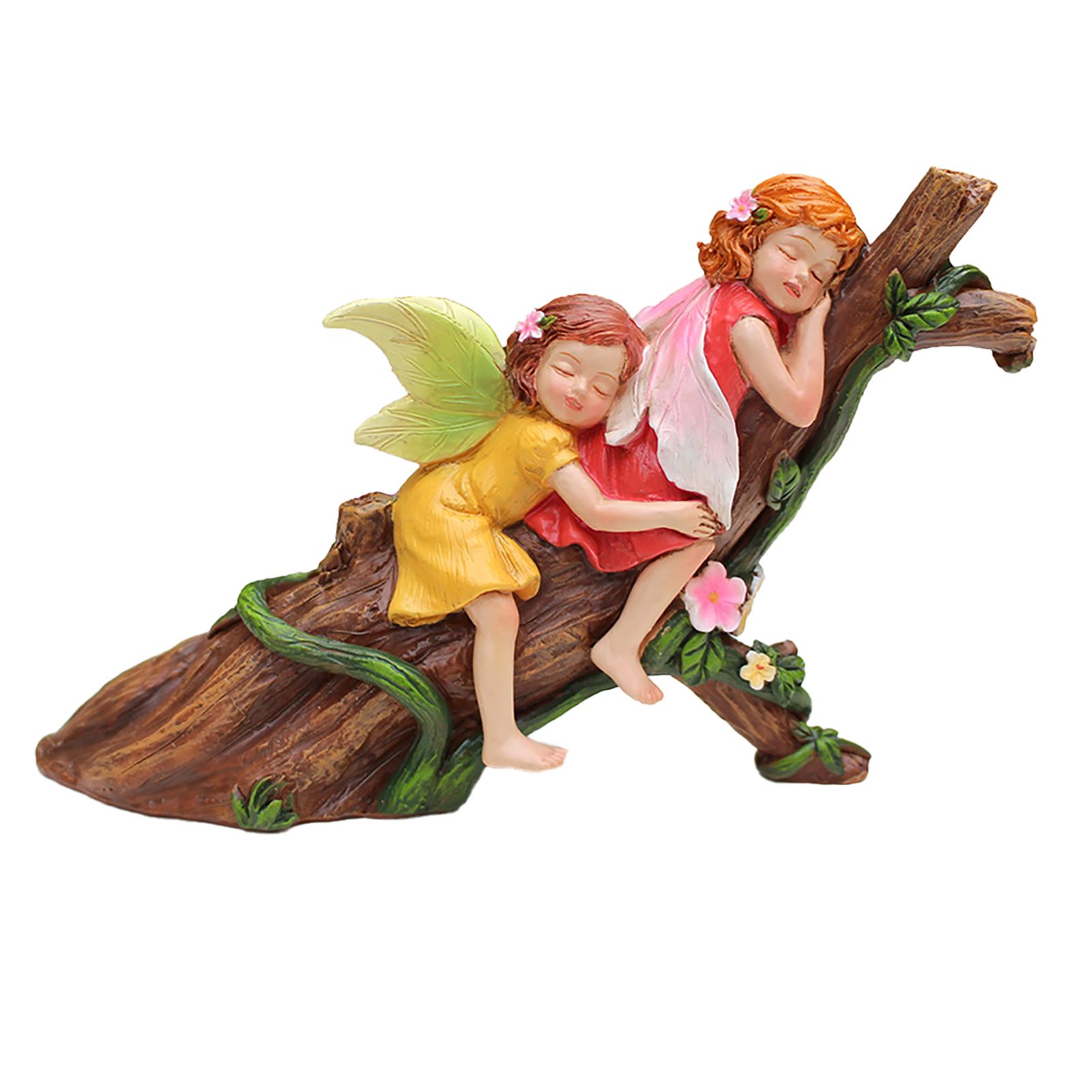 Miniature Fairy Resting Statue Resin Sleeping Fairy Mini Sculpture Garden view 3