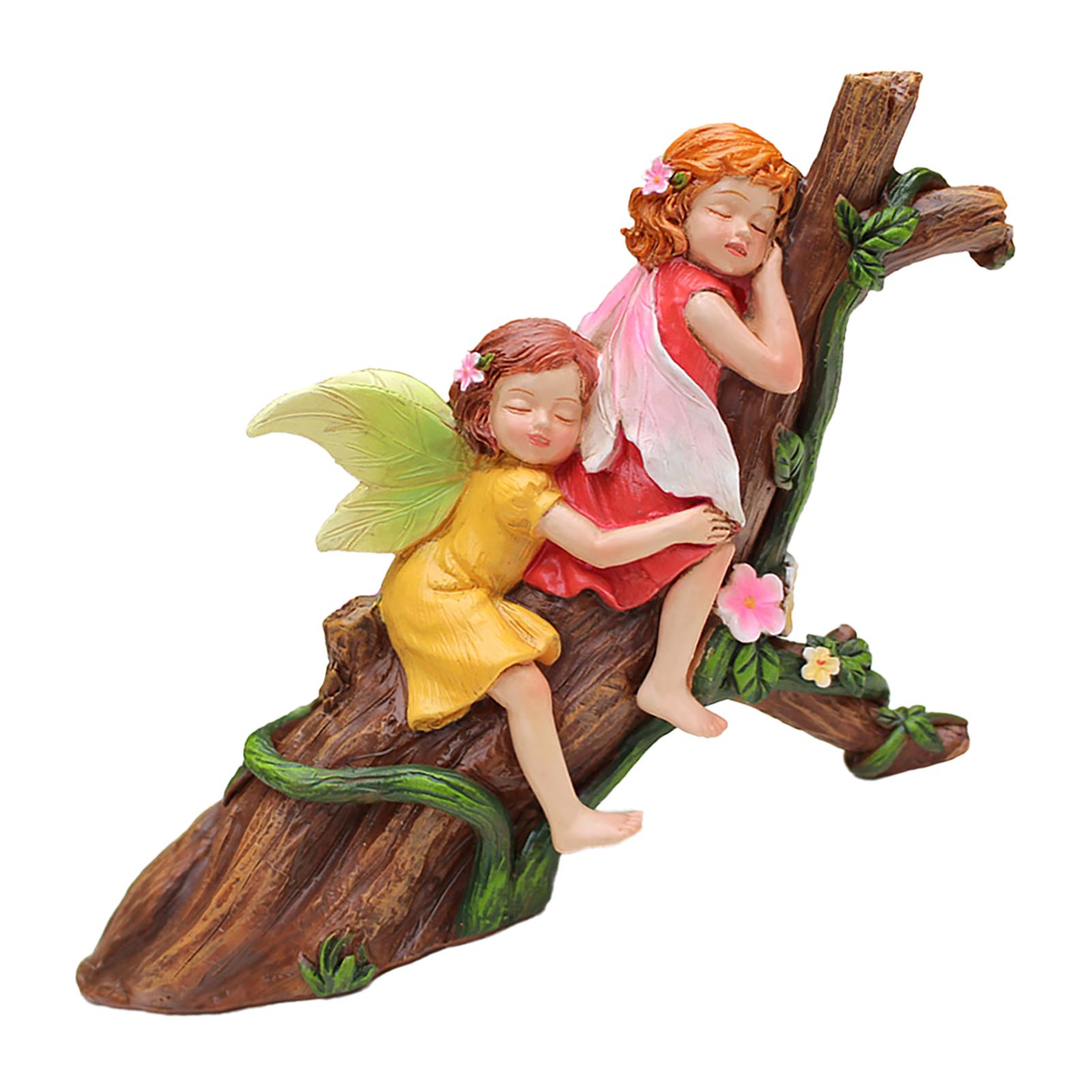 Miniature Fairy Resting Statue Resin Sleeping Fairy Mini Sculpture Garden view 6