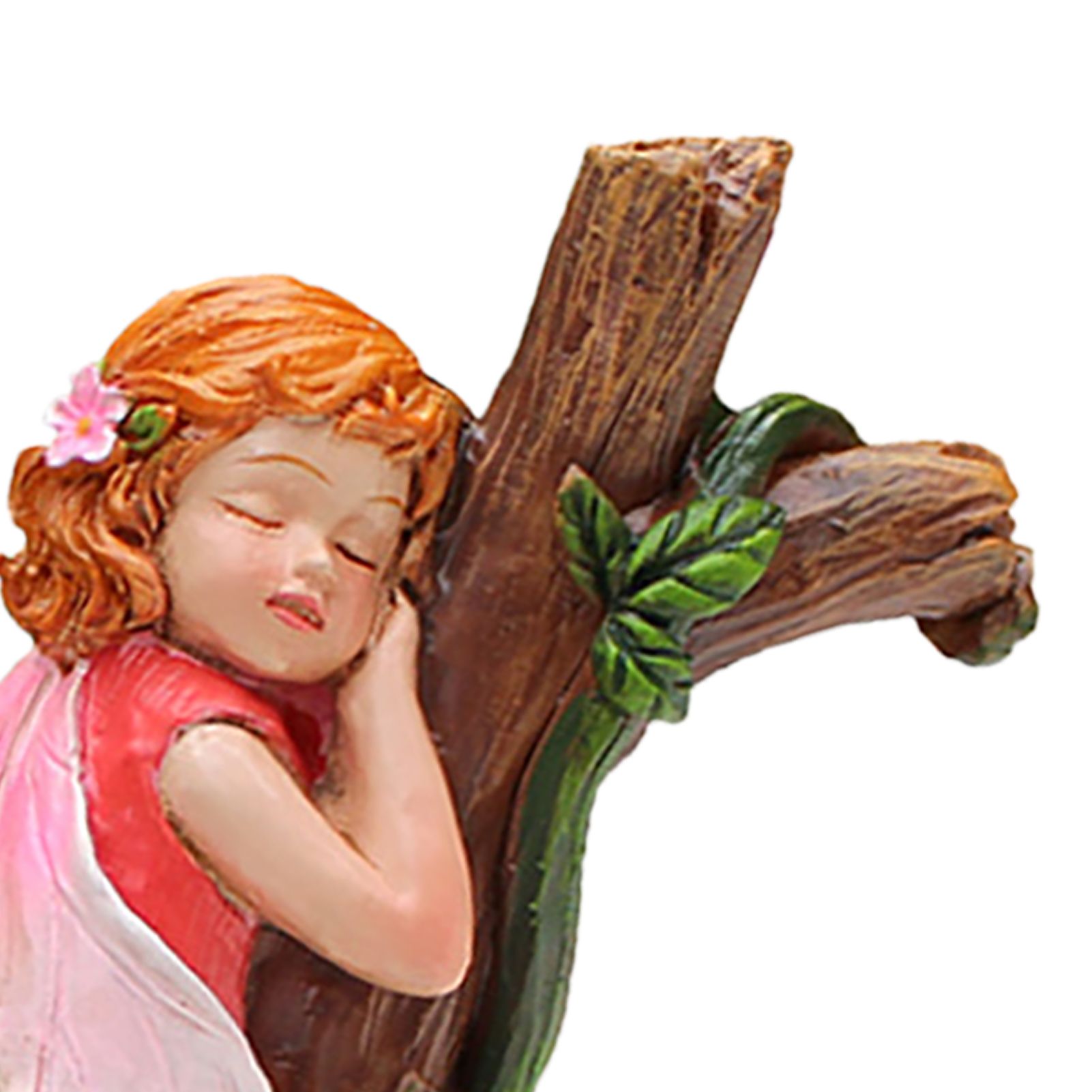 Miniature Fairy Resting Statue Resin Sleeping Fairy Mini Sculpture Garden view 7