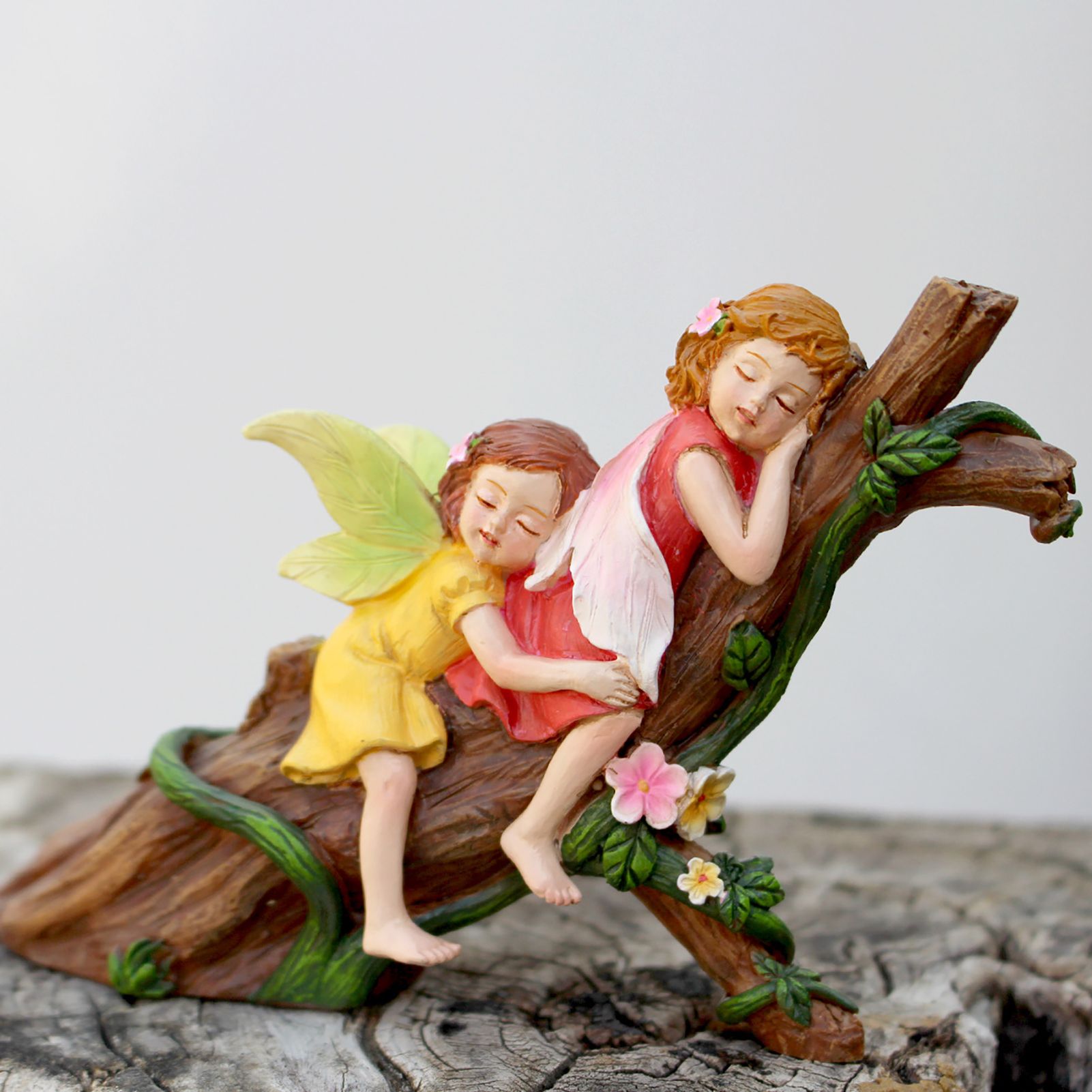 Miniature Fairy Resting Statue Resin Sleeping Fairy Mini Sculpture Garden view 8