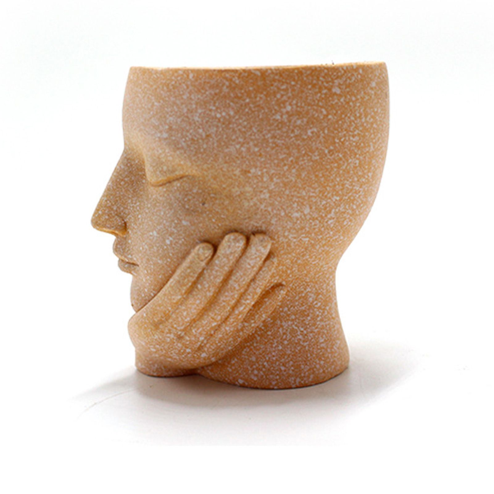 Face Flower Pot Ornament Innovative Resin Succulent Potted Desktop Plants view 2
