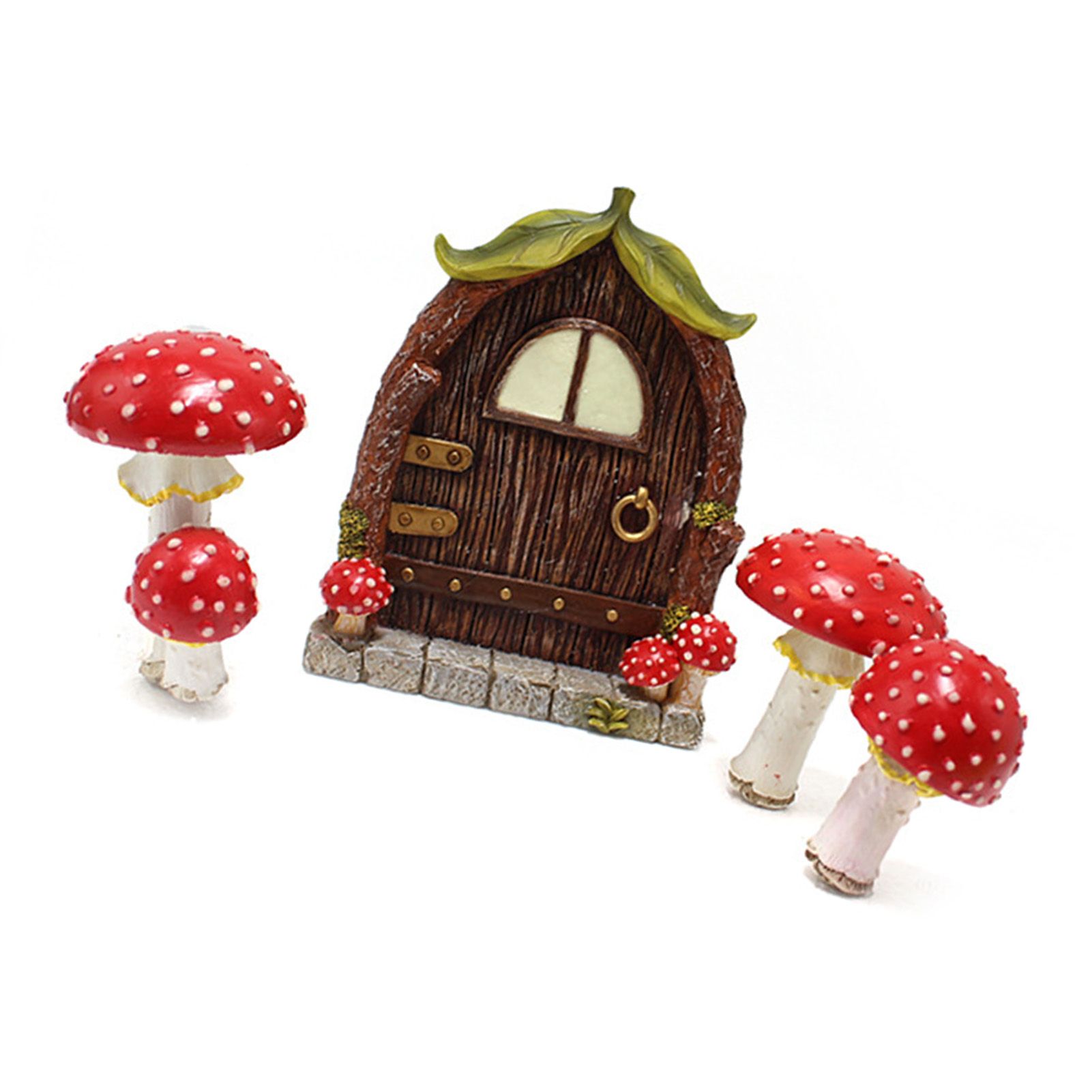 Window and Door Tree Decoration Glow in Dark Resin Mushroom Garden Decoration