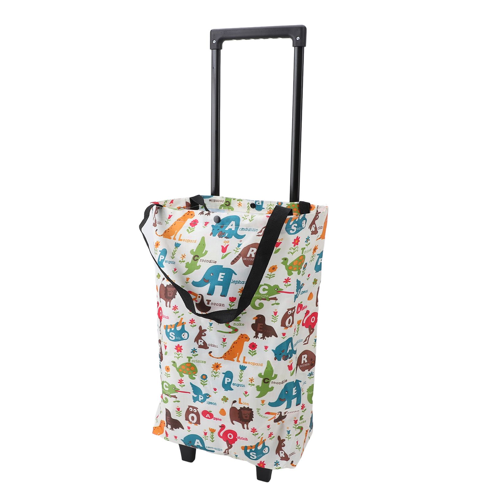 Foldable Shopping Cart for Groceries with Wheels 360 Degree Rolling Swivel view 8