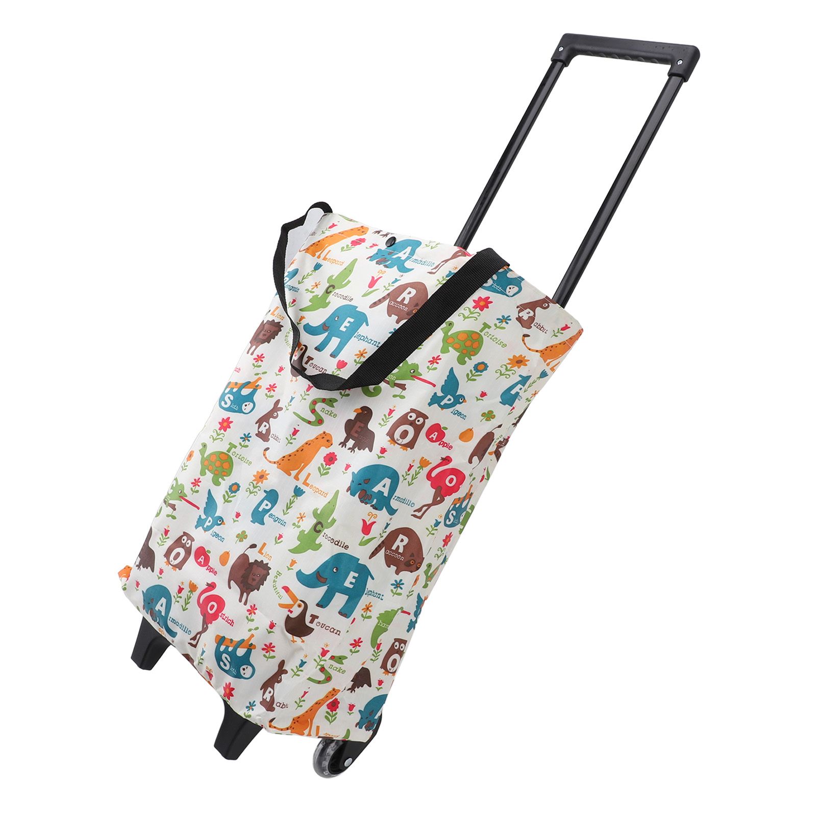 Foldable Shopping Cart for Groceries with Wheels 360 Degree Rolling Swivel view 12