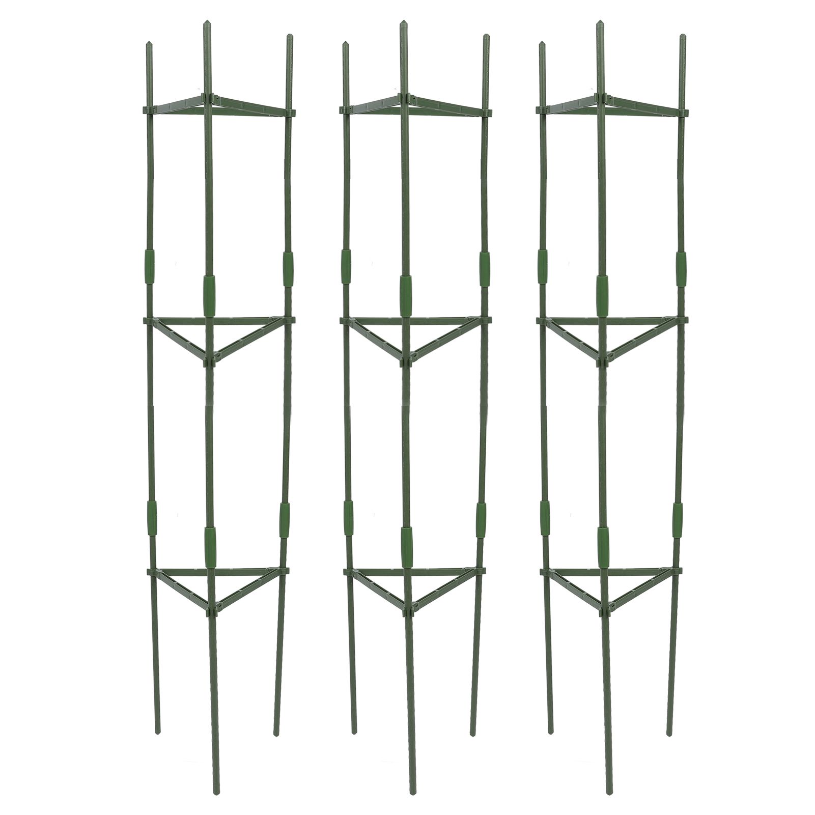 3Pcs Tomato Cage Triangular Heavy Duty Tomatoes Plant Stakes Support Cages view 3