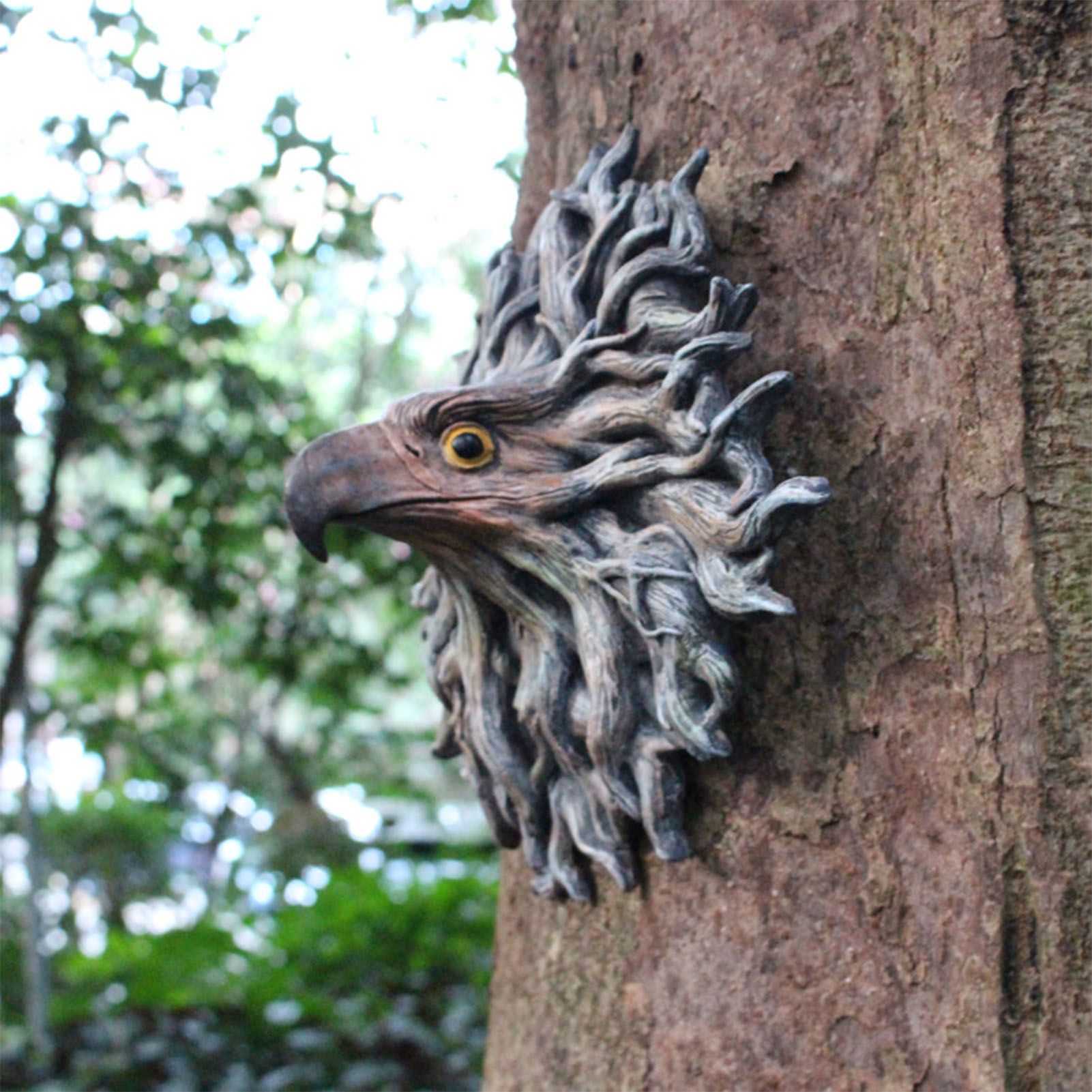 Eagle Head Tree Decor Lifelike Resin Tree Root Eagle Head Pendant Hanging view 8