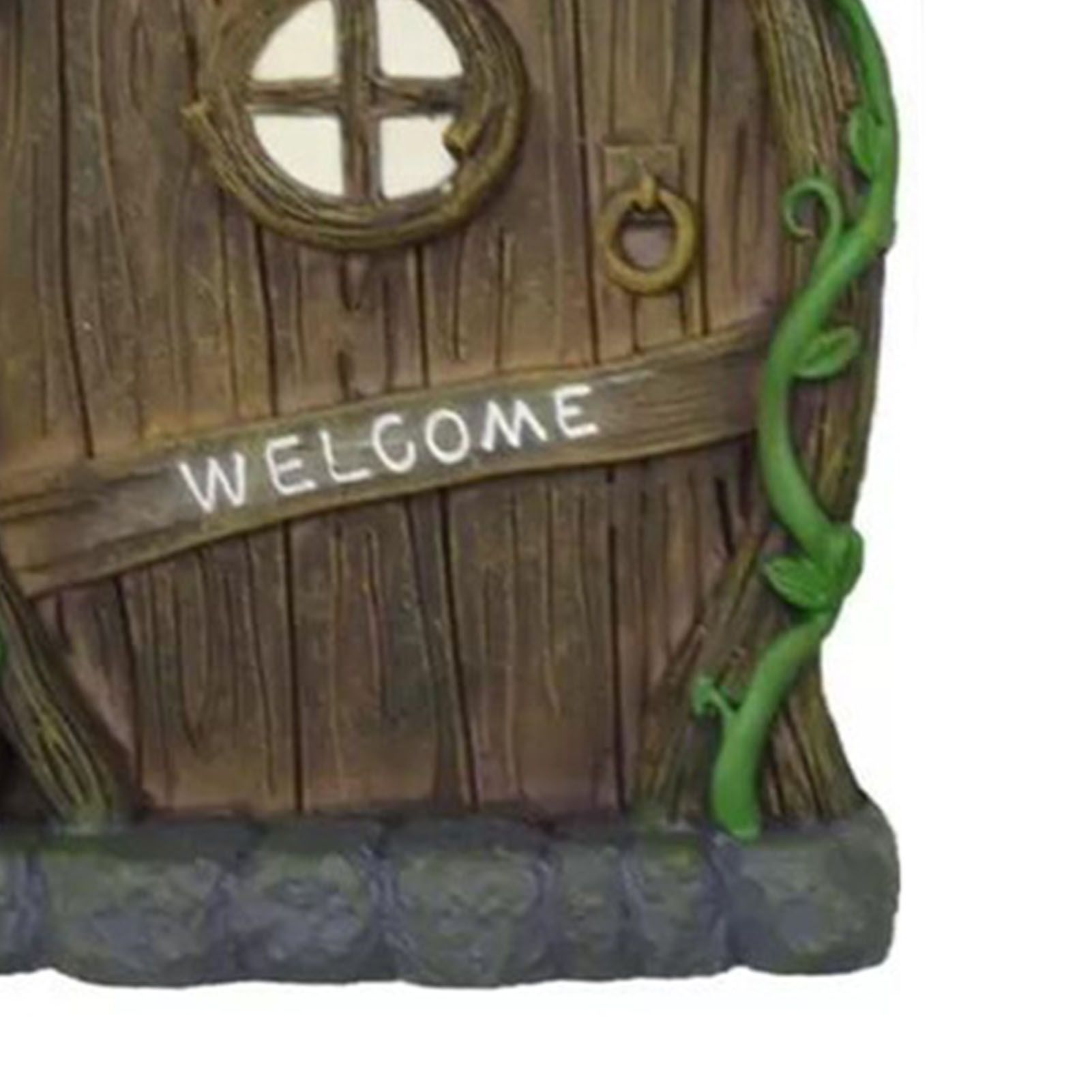 Miniature Window Door Decoration Set Resin Glow Fairy Window Door Sculpture view 2