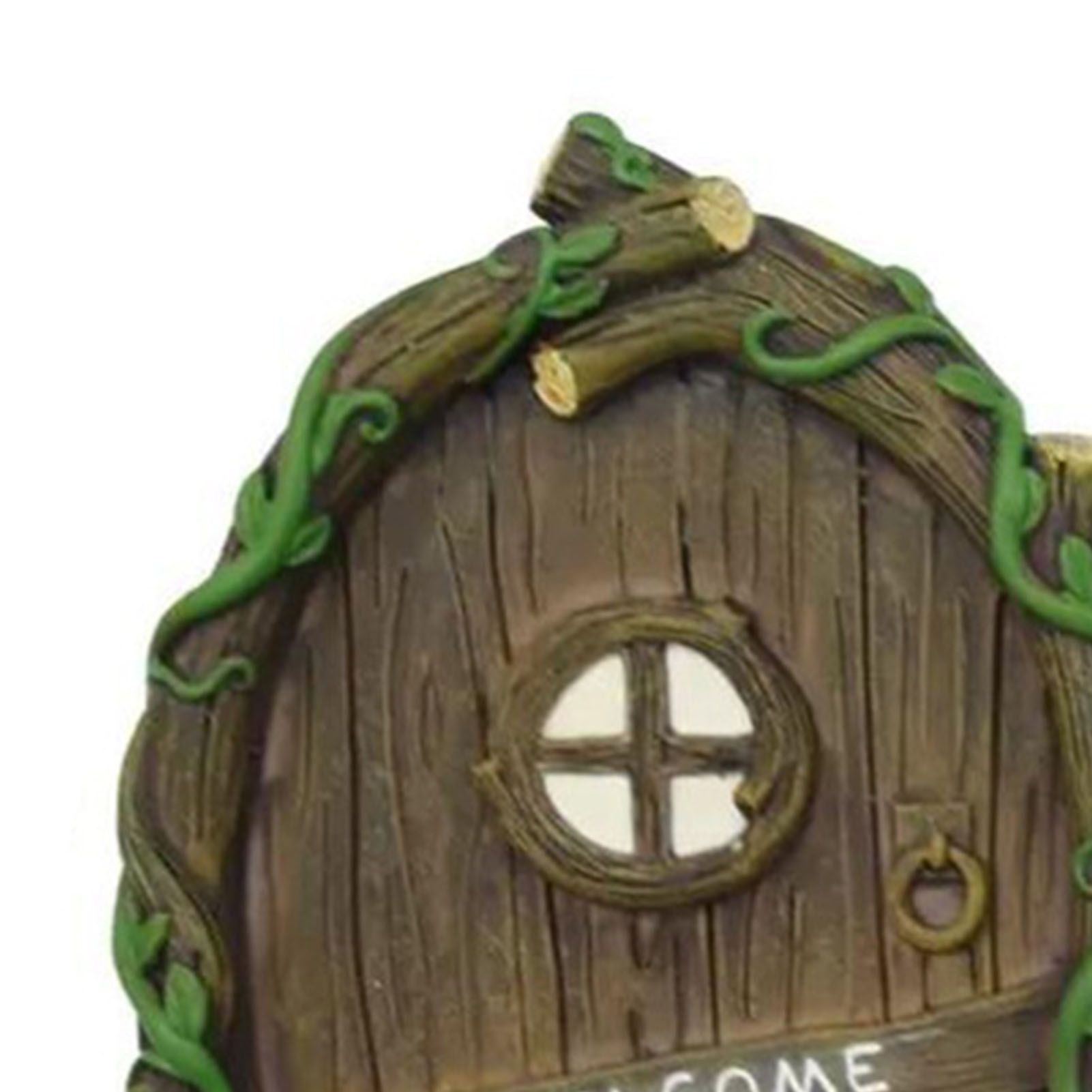 Miniature Window Door Decoration Set Resin Glow Fairy Window Door Sculpture view 7