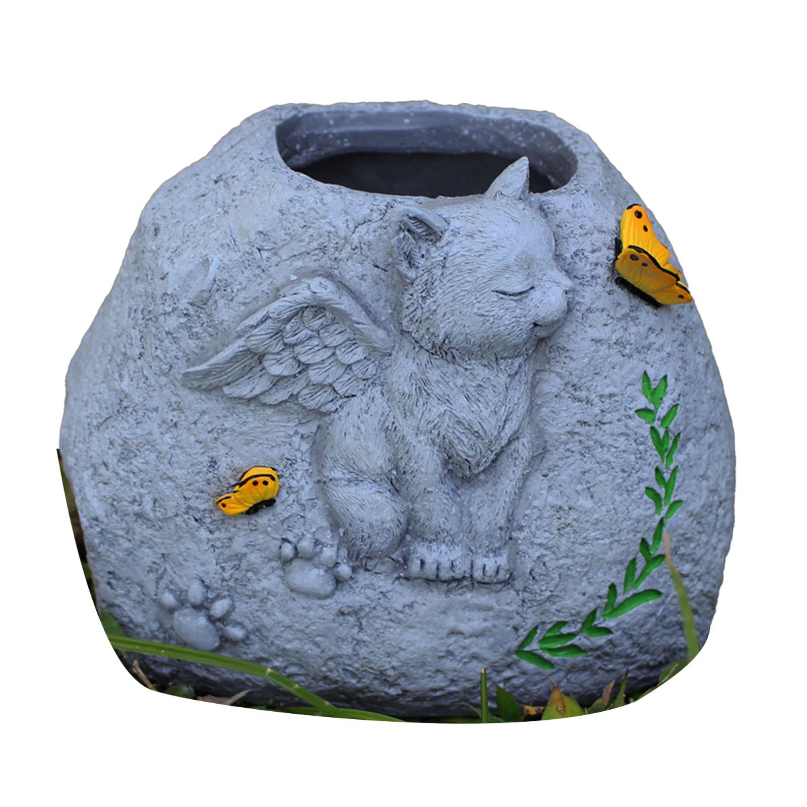 Innovative Angel Cat Succulent Small Planter Pet Memorial Garden Animal view 3
