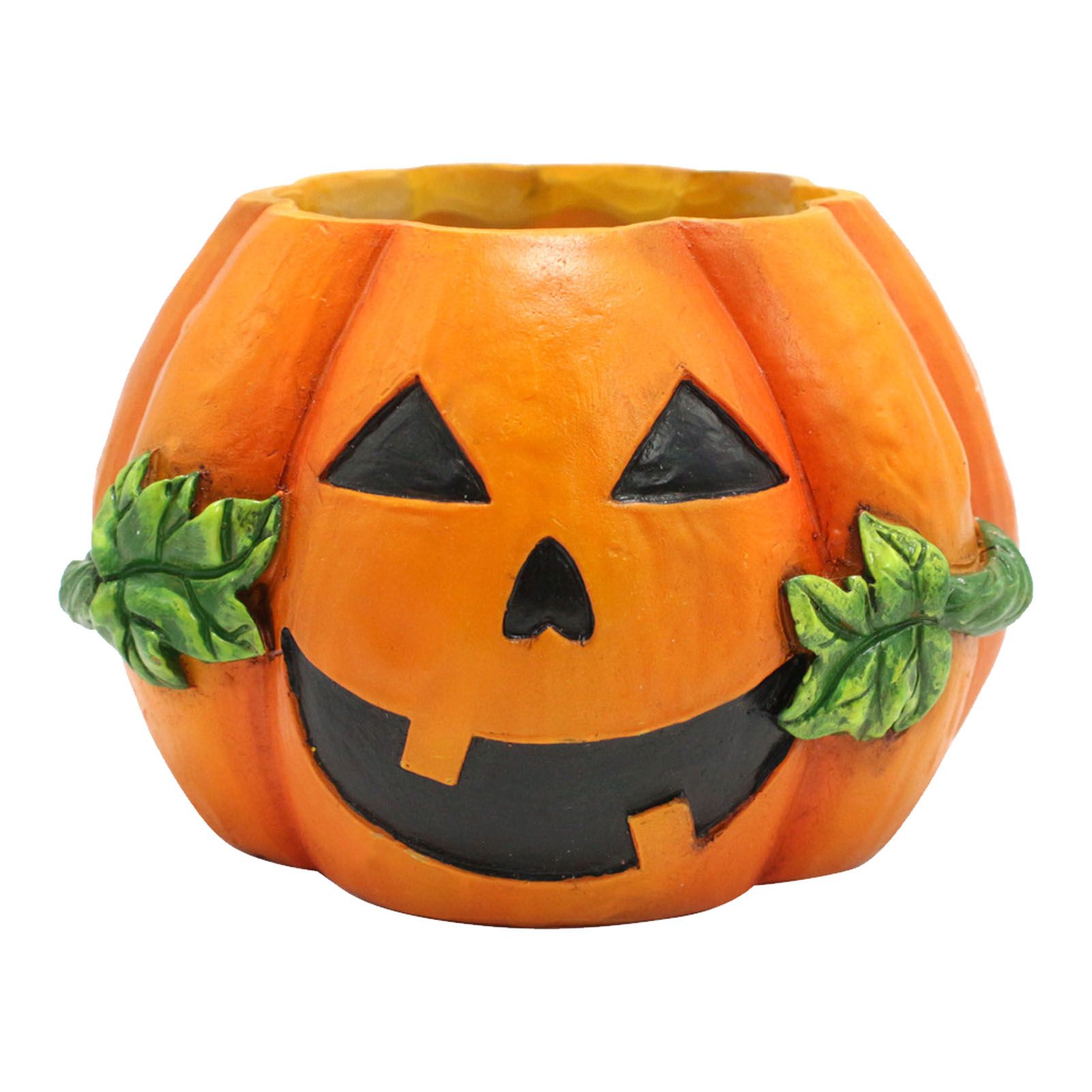 Pumpkin Flower Pot Resin Pumpkin Succulent Flower Pot Planter Halloween view 3