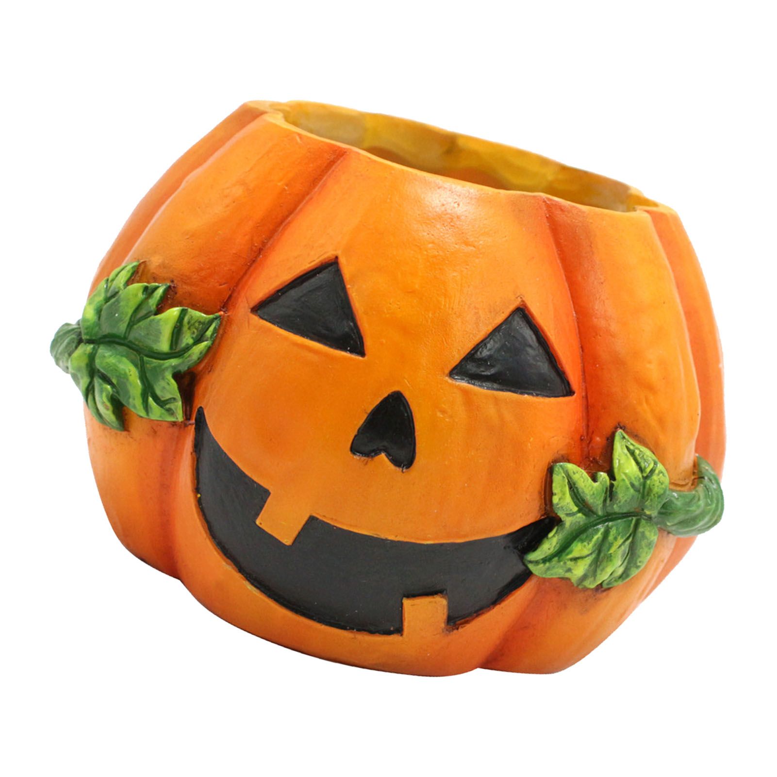 Pumpkin Flower Pot Resin Pumpkin Succulent Flower Pot Planter Halloween view 4