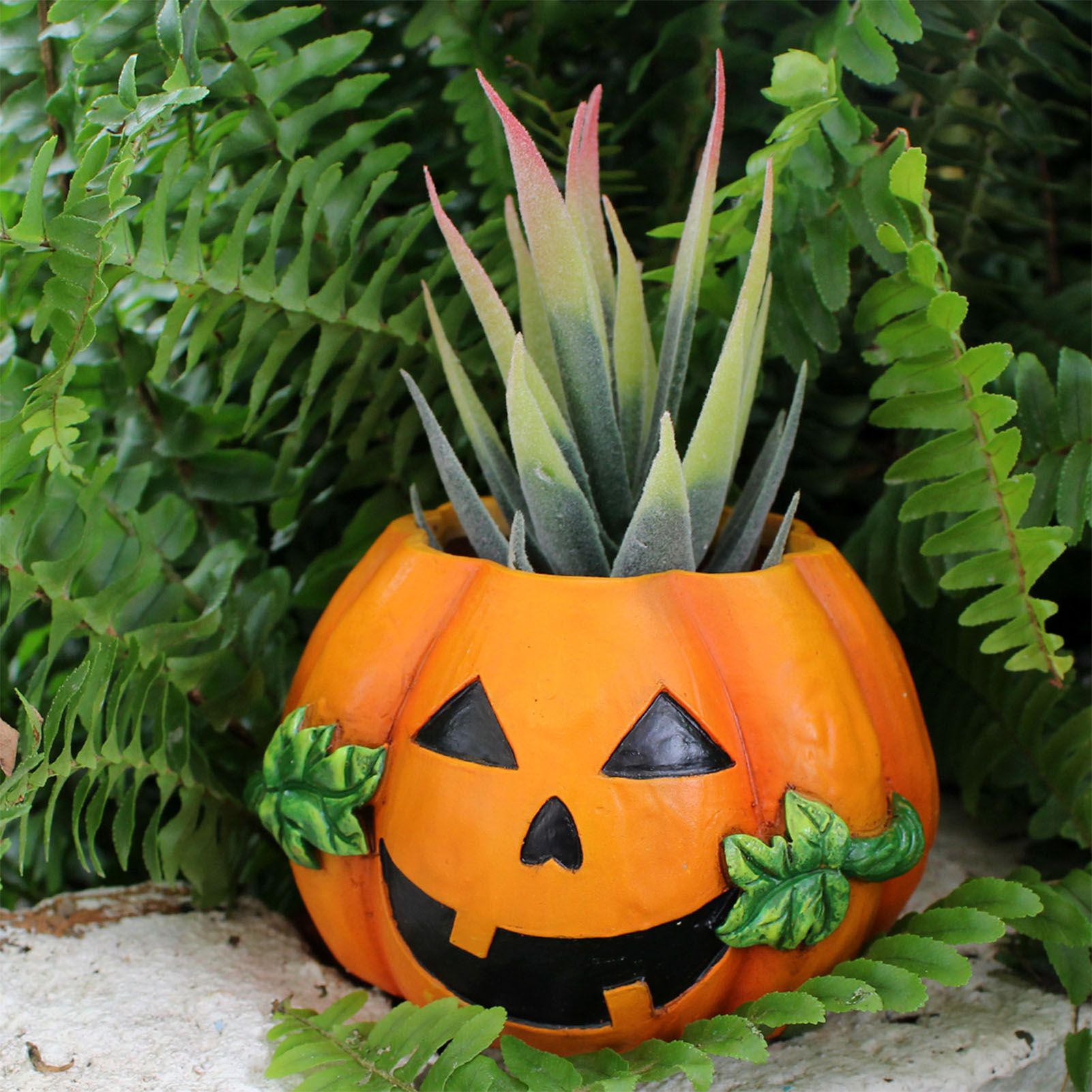 Pumpkin Flower Pot Resin Pumpkin Succulent Flower Pot Planter Halloween view 9