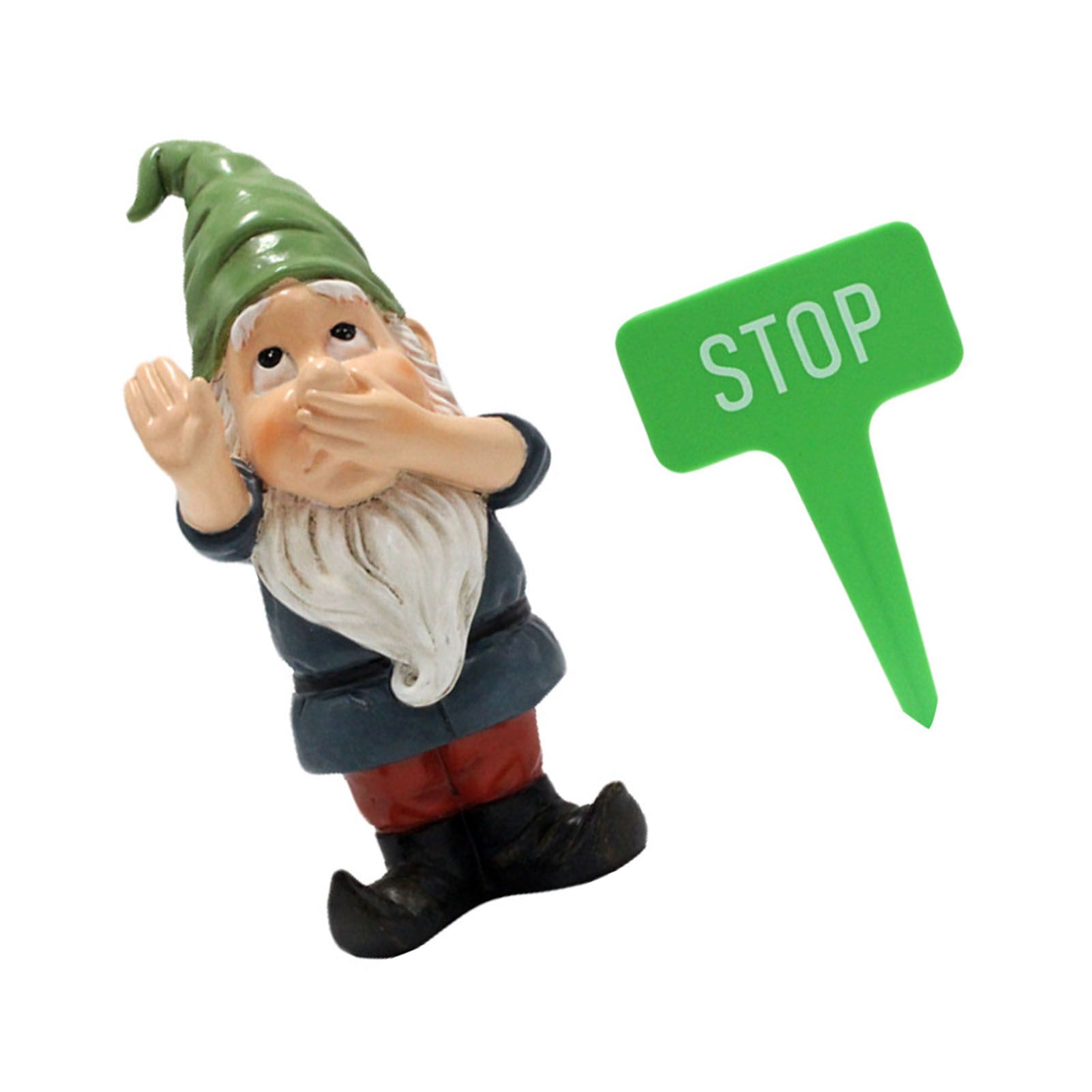 Resin Pinched Nose Gnome Statue Exquisite Fade Resistant Dwarf Ornament for view 3