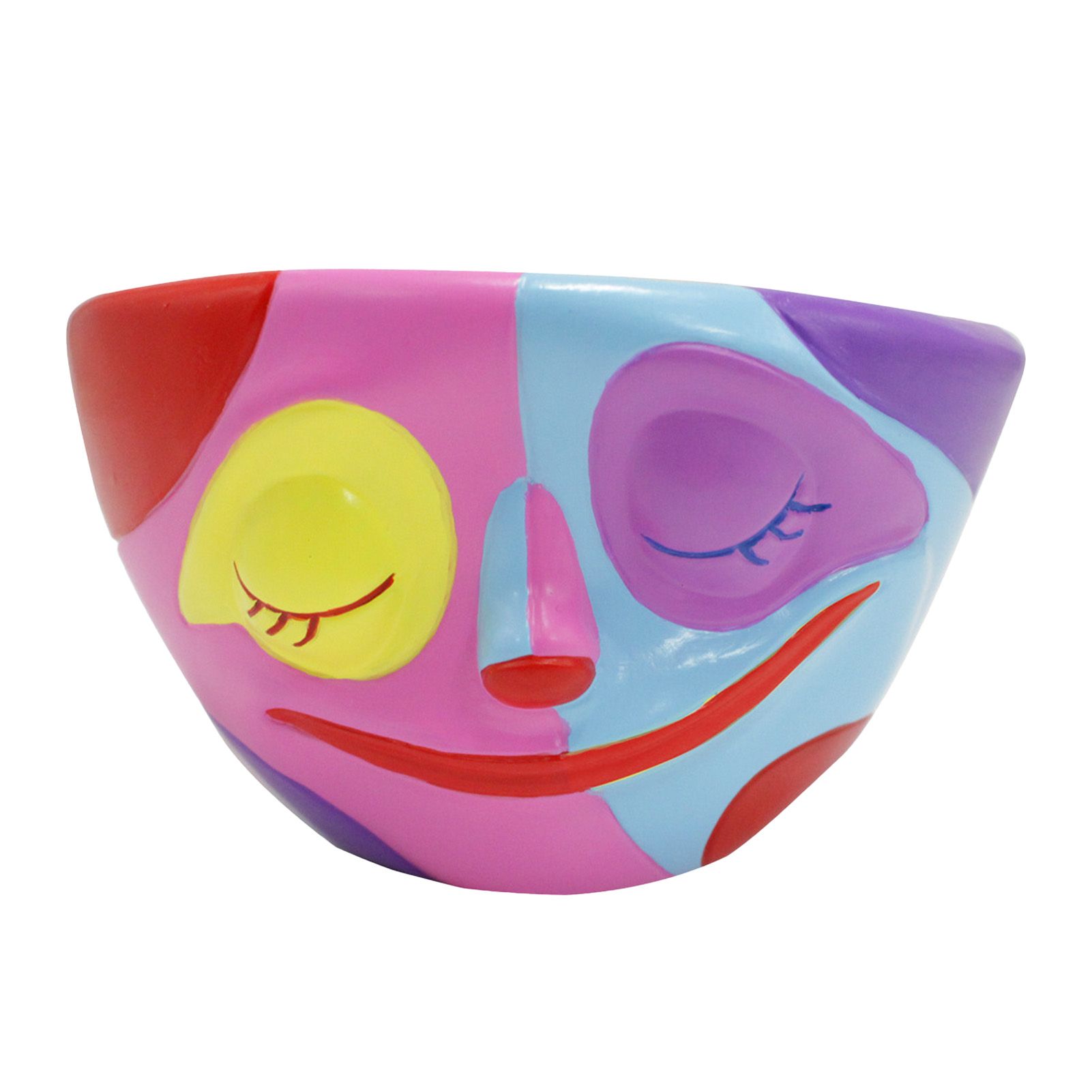Face Succulent Planter Colorful Delicate Look Resin Flower Pot Home Decoration view 3