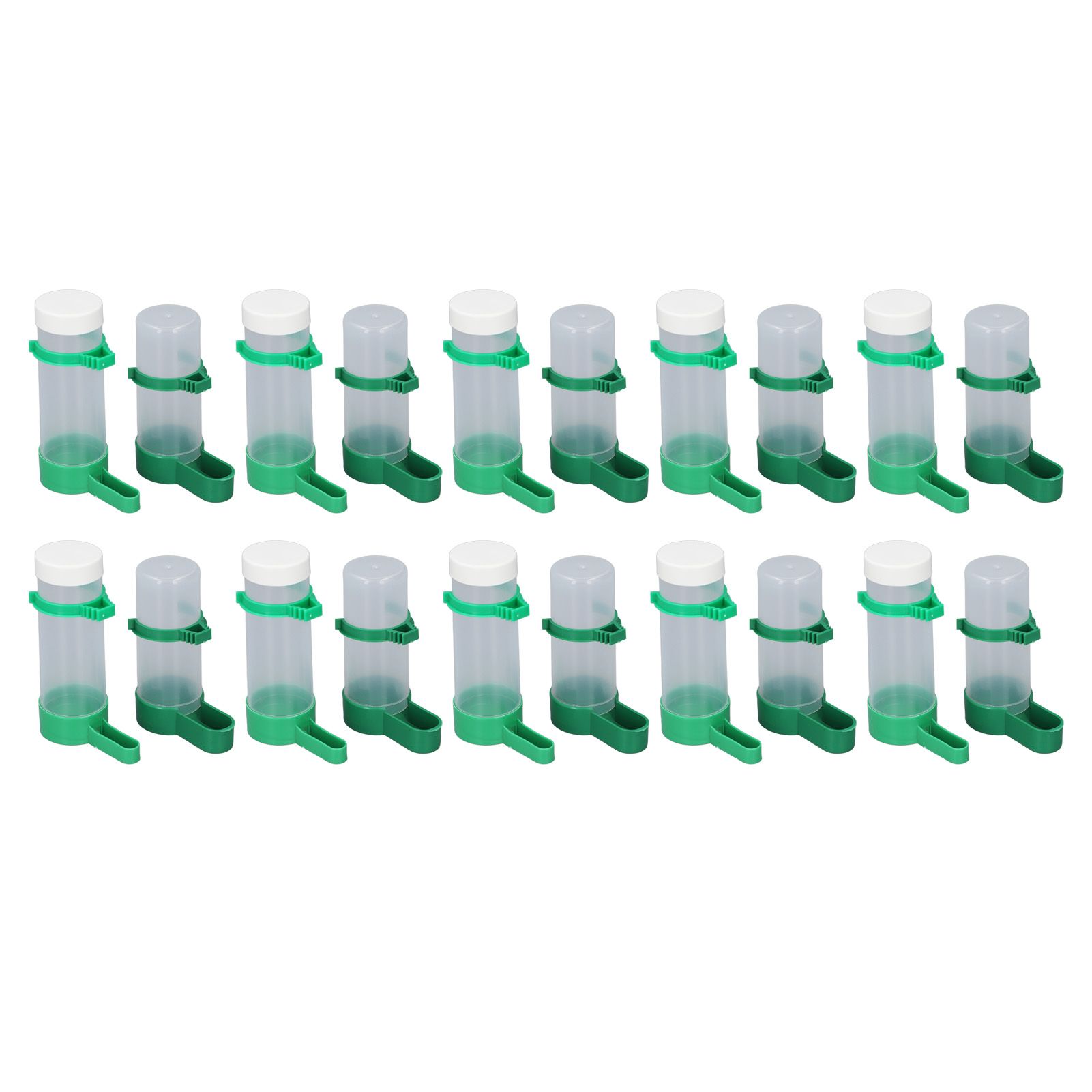 10 Set Bird Cage Water Feeder Set 140ml Water Dispenser and 150ml Bird Food view 4