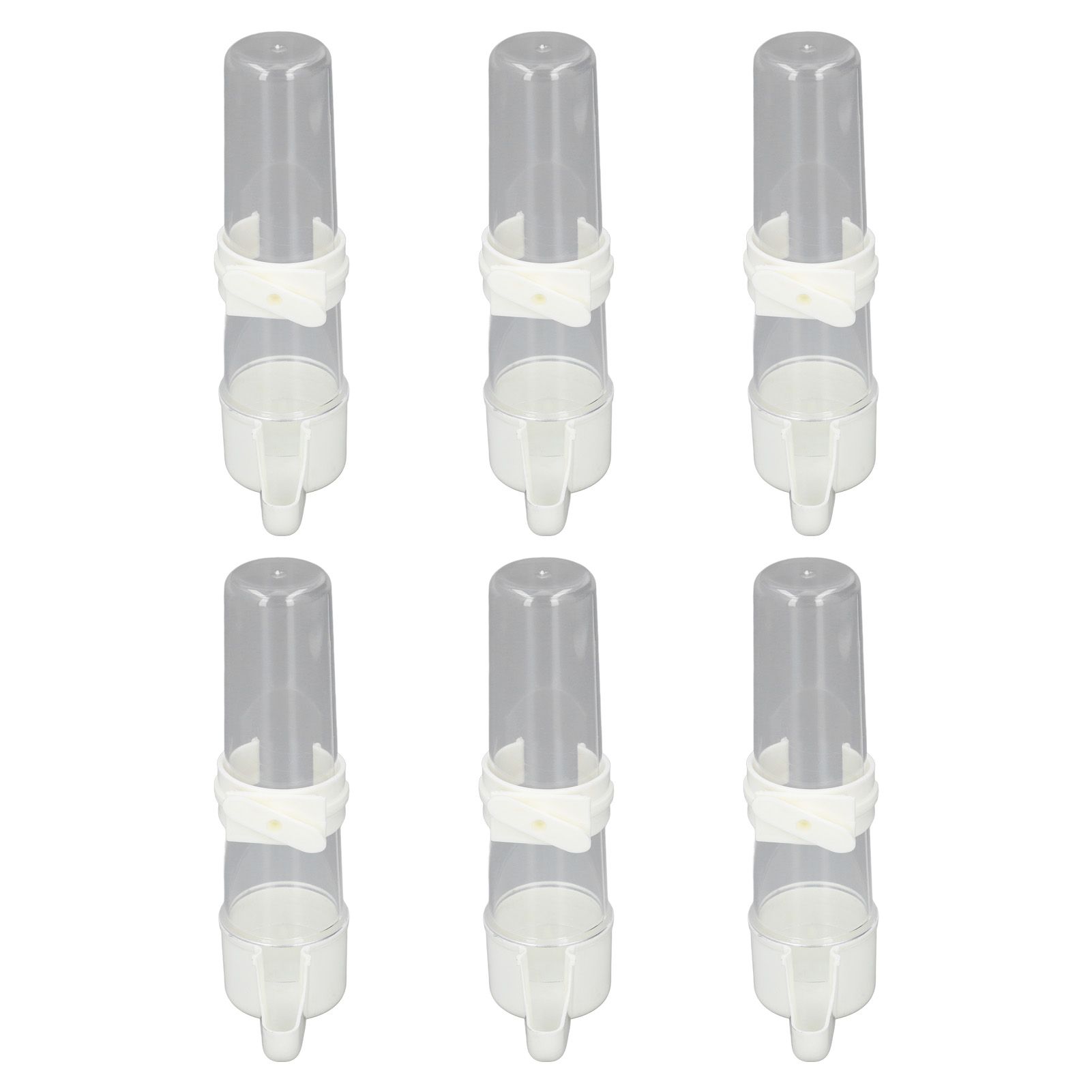 6pcs Birds Cage Water Feeder Professional Automatic Spill Proof Bird Water