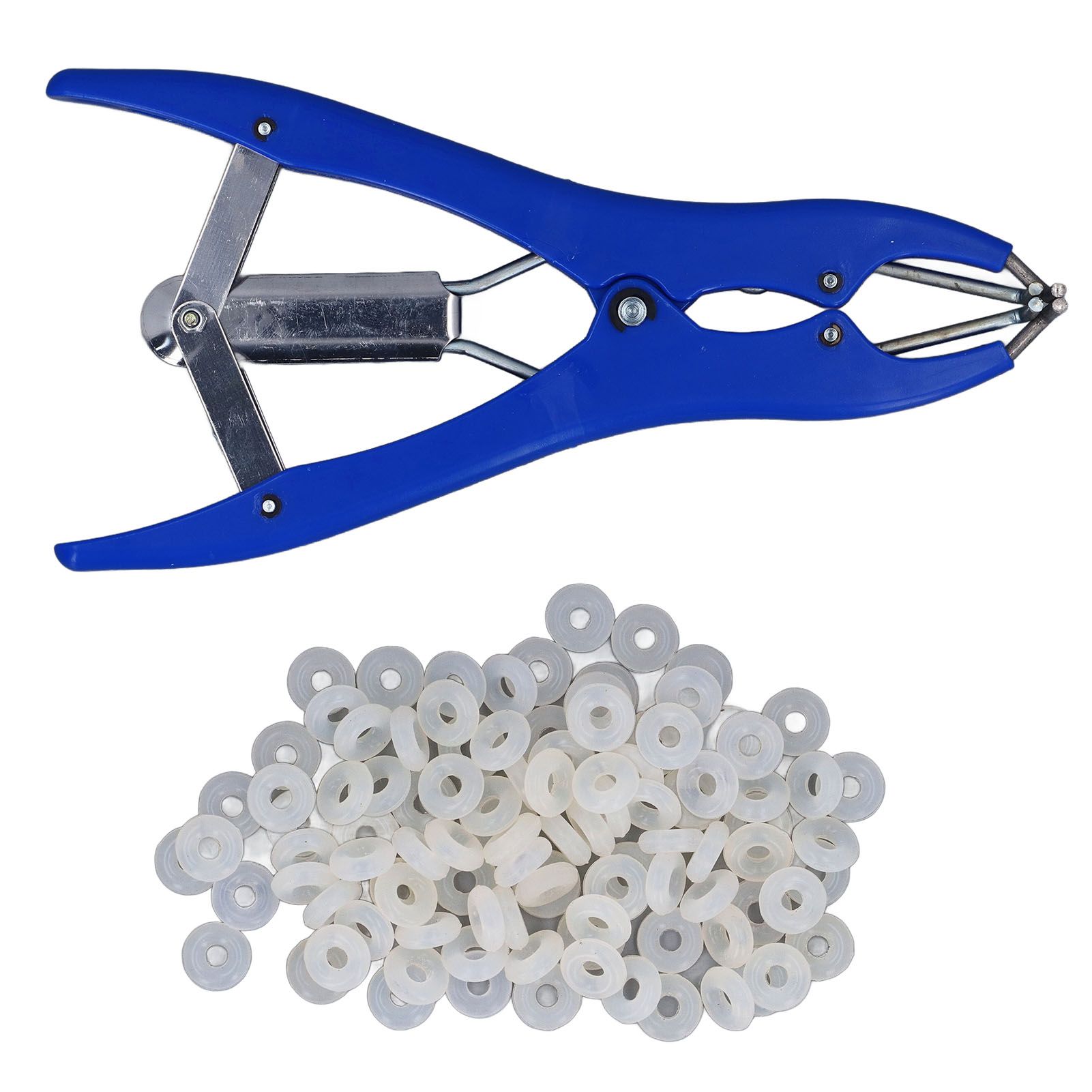 Livestock Expander Plier Blue Plastic Easy Accurate Control with 100 Rings view 3