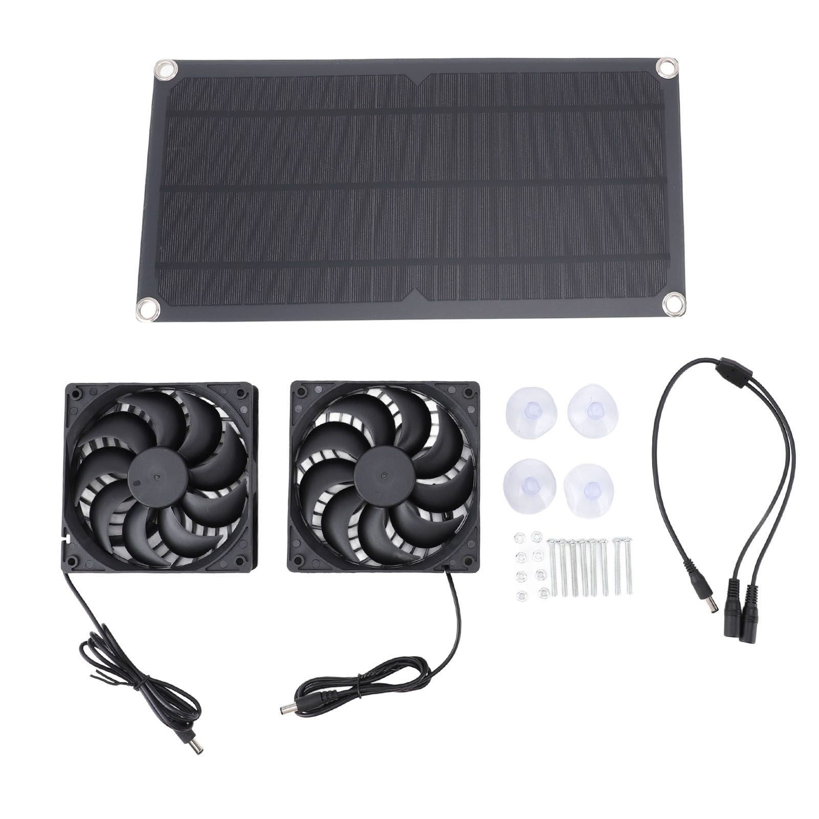 Solar Panel Exhaust Fan Kit 10W Monocrystalline Silent Automatic Charging view 3